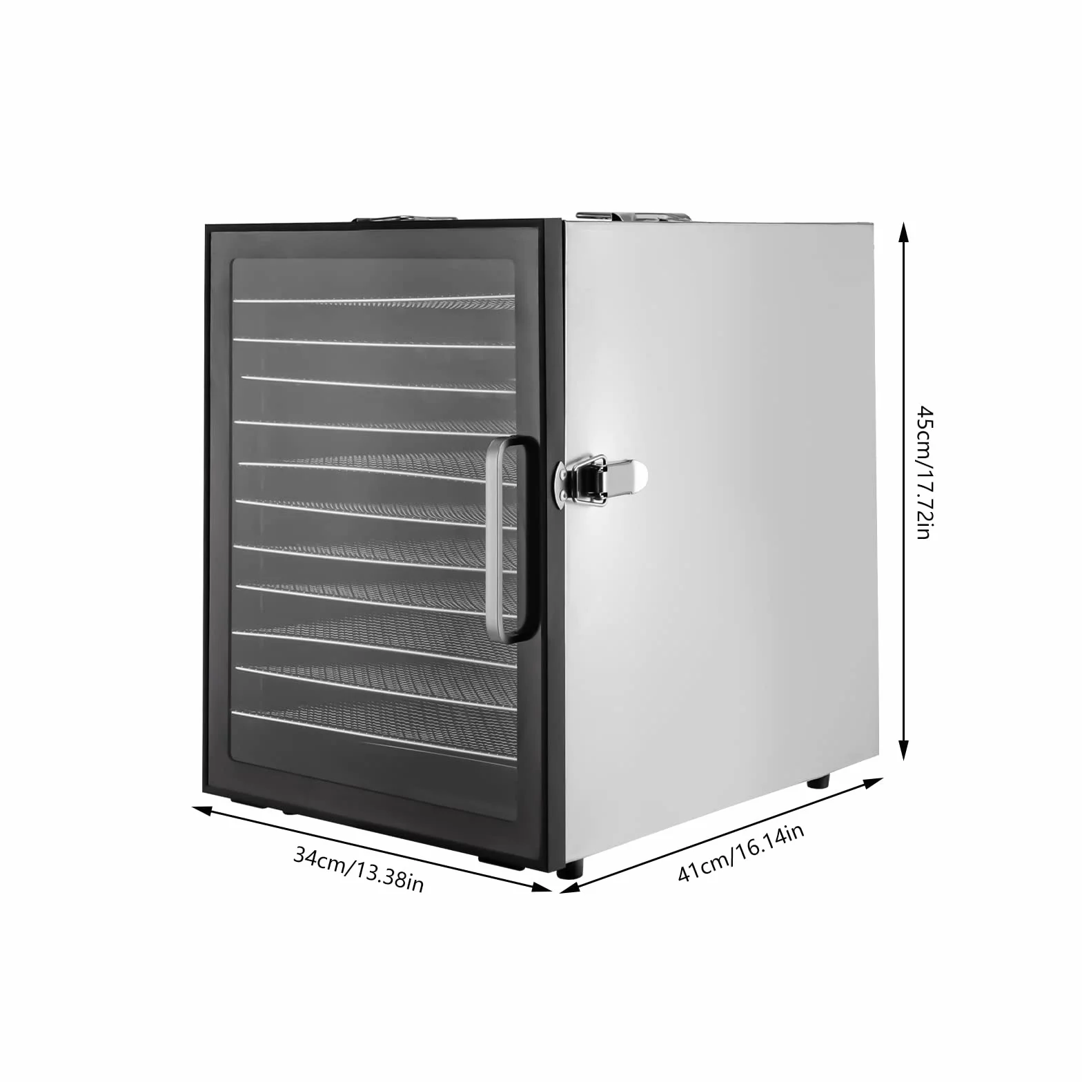 Deshidratador de alimentos, 800 W, secador de congelación para alimentos, acero inoxidable, deshidratador de 30 – 80 ℃, deshidratador, secador de frutas para aperitivos, carne, frutas