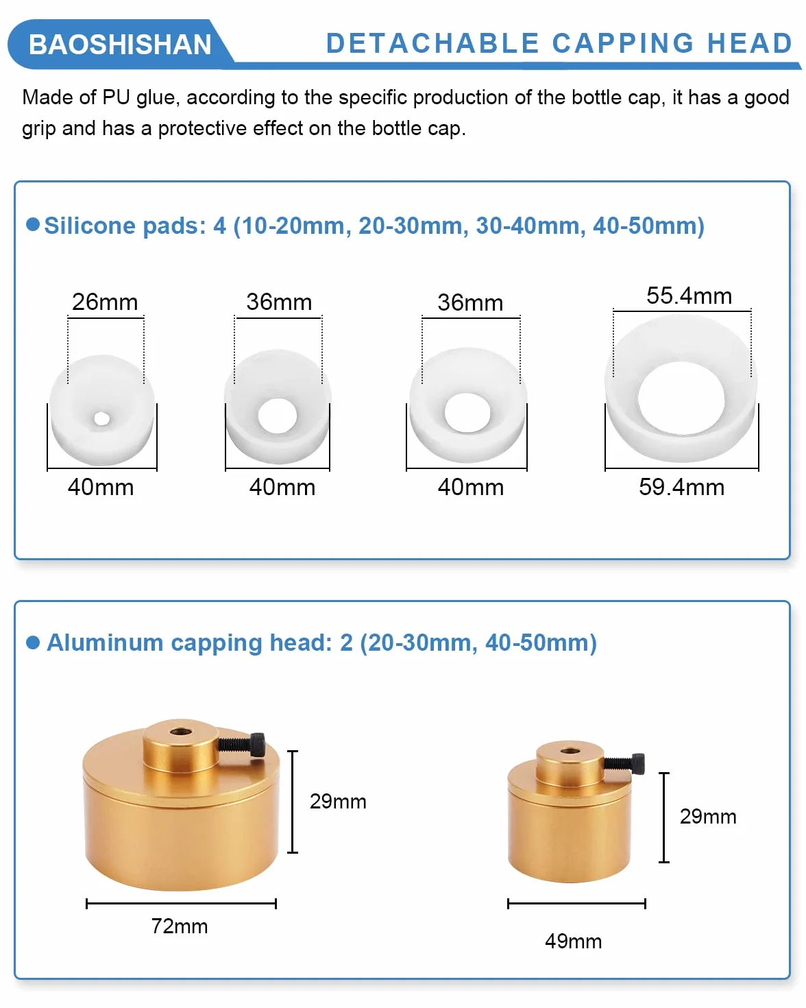 BAOSHISHAN Máquina taponadora eléctrica de botella con control de velocidad, tapadora de tornillo de mano, velocidad de 500-1000 RPM para tapas de botellas de 10-50 mm