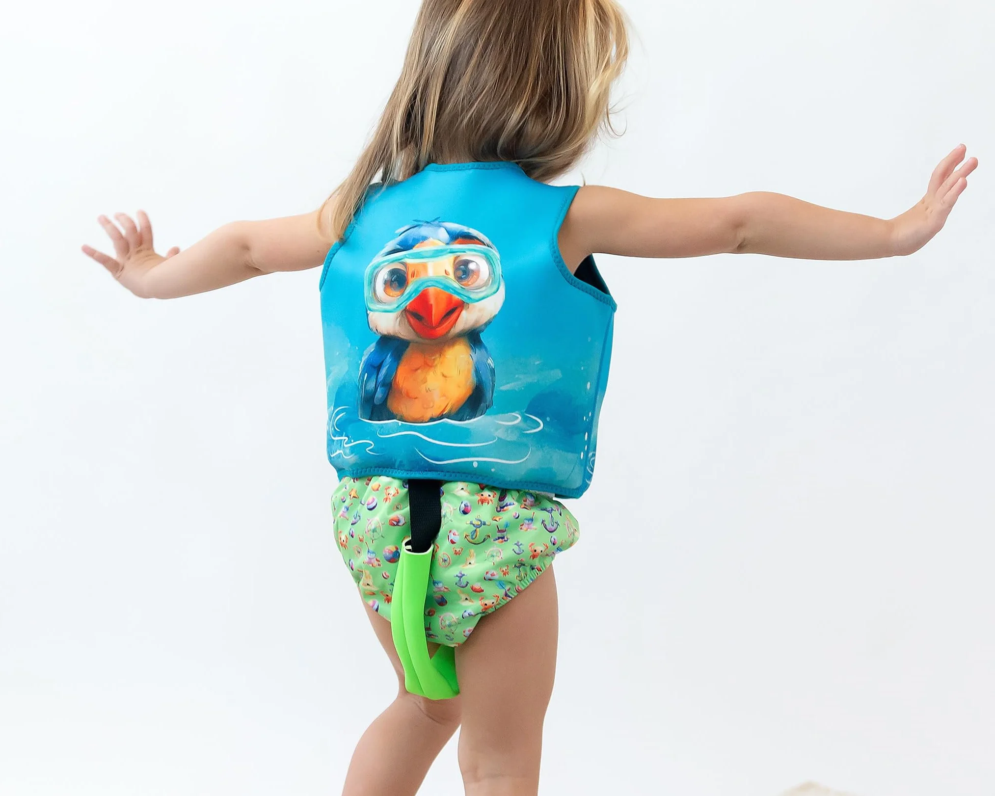 Kiokids Chaleco Neopreno De Flotación Animales Verde