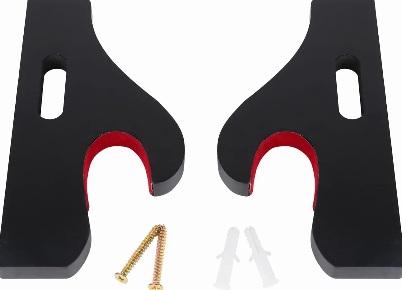 Katana Soporte de pared, 1 par de soportes de gancho ajustables acolchados de terciopelo