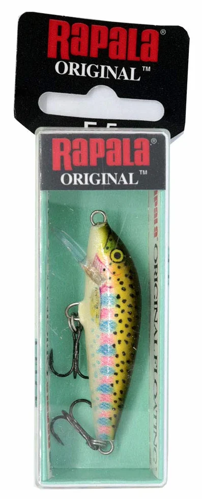 Rapala - Cebo de pesca de superficie para pesca de bass, 4 3/8", madera, punta de aguja, azul y negro