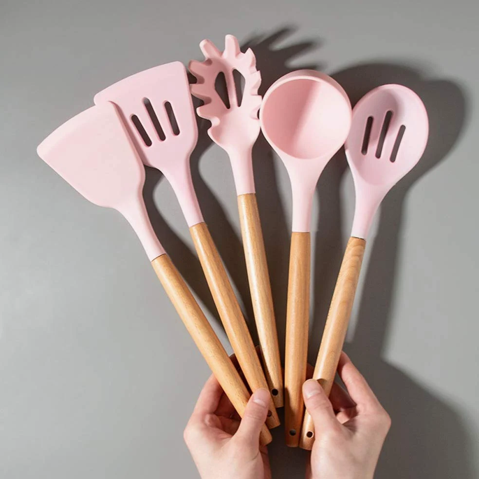 Espátula de silicona, espátula antiadherente for utensilios de cocina, espátula for cocinar en casa, cuchara, cubierta for colador