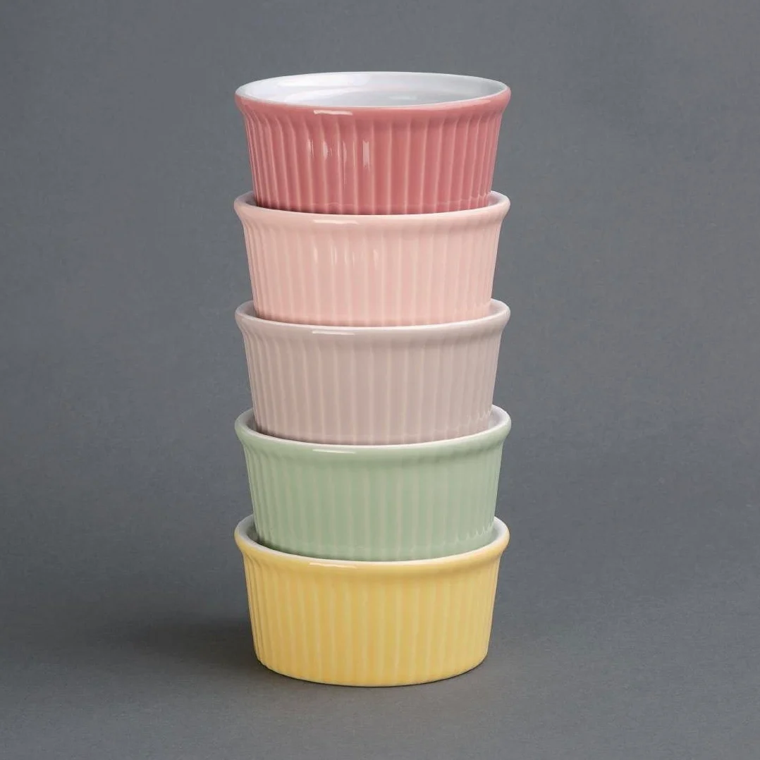 Olympia Ramequín de colores rojo, 90 mm x 42 mm, 3 1/2 145 ml, 12 unidades