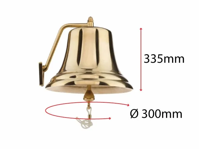 Foresti & Suardi Campana de barco de latón, 8,1 kg, diámetro de 300 mm
