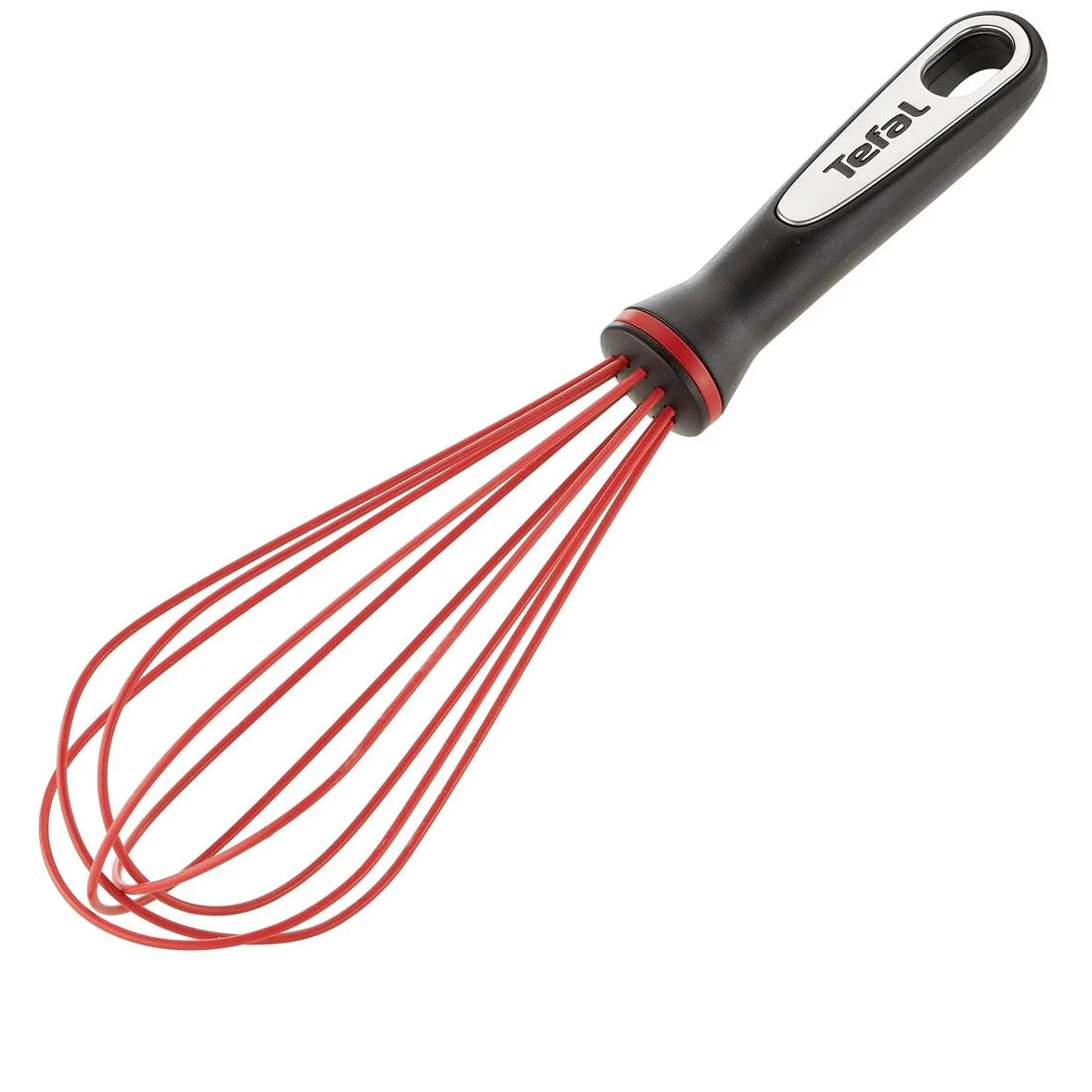 Tefal Ingenio - Batidor de plástico resistente y duradero, sin BPA, termorresistente hasta 230 grados de temperatura, apto lavavajillas, rojo y negro, K20717