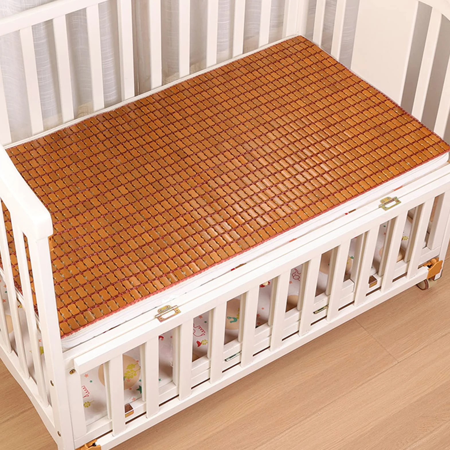 Natural Colchoneta para Bamboo Colchón,Colchoneta de Verano Plegable,Estera de Dormir de Bambú Mahjong,Esterilla de Bambú de Hielo,para Sala de Estar,Sofá,Cama (70x190cm(28x75in))