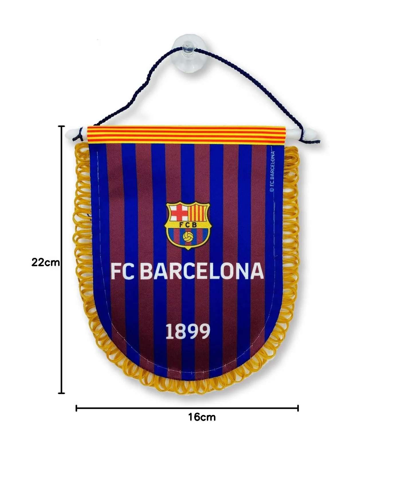 Banderin FC Barcelona Nº 2 22x16 cm 100% Acrilico