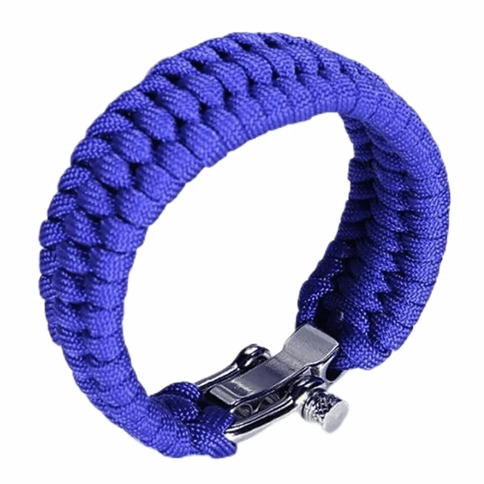 SagaSave Outdoor Paracord Survival Bracelet, Adjustable Buckle Emergency Rescue Rope for Camping Hiking