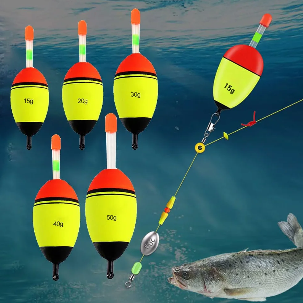 Flotadores De Pesca Bobber Set 15g 20g 30g 40g 50g