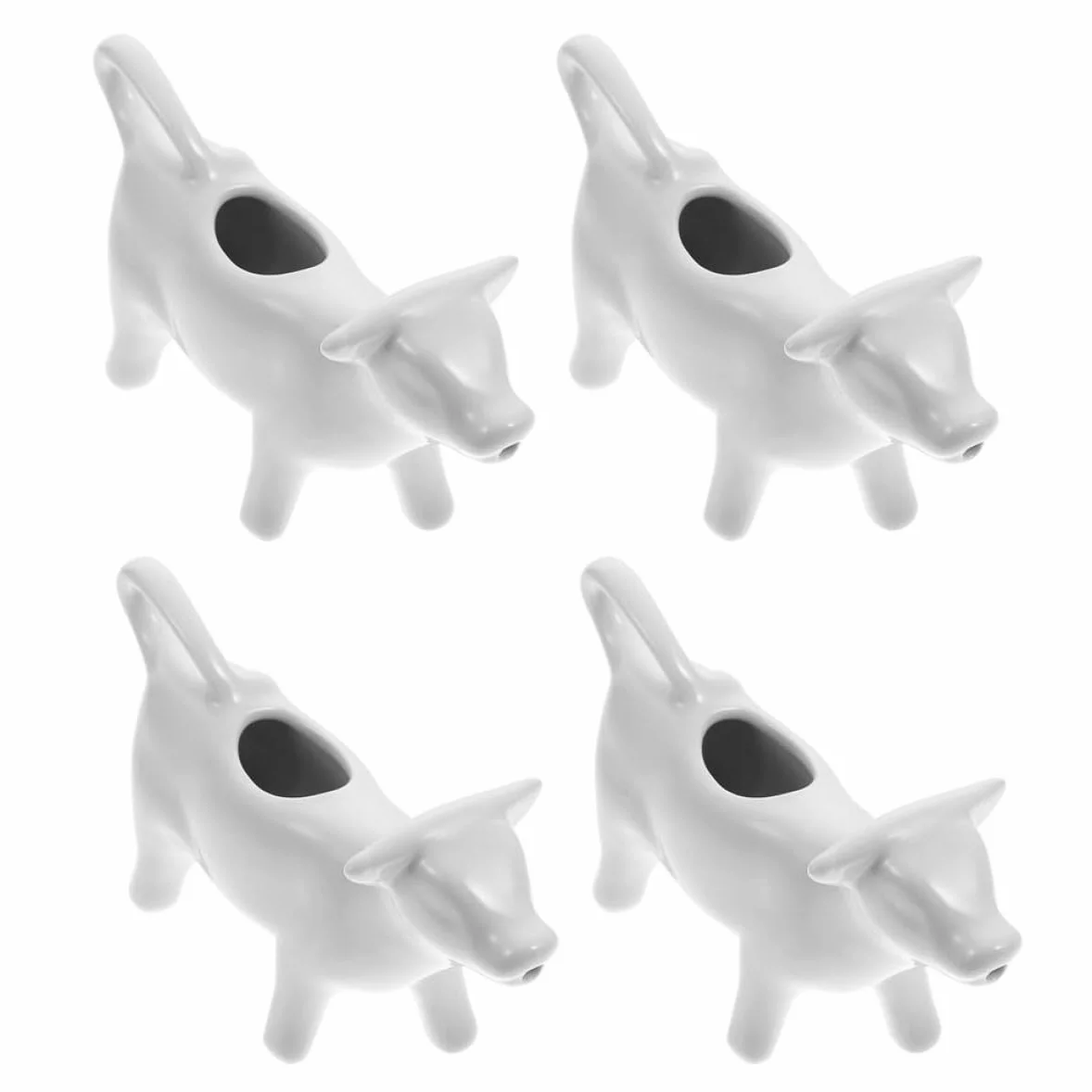 GLEAVI 4piezas Jarra de Cerámica para Espumar Leche Dibujos Animados Recipiente para Salsa de Cocina para Hacer Café Capuchino Casa