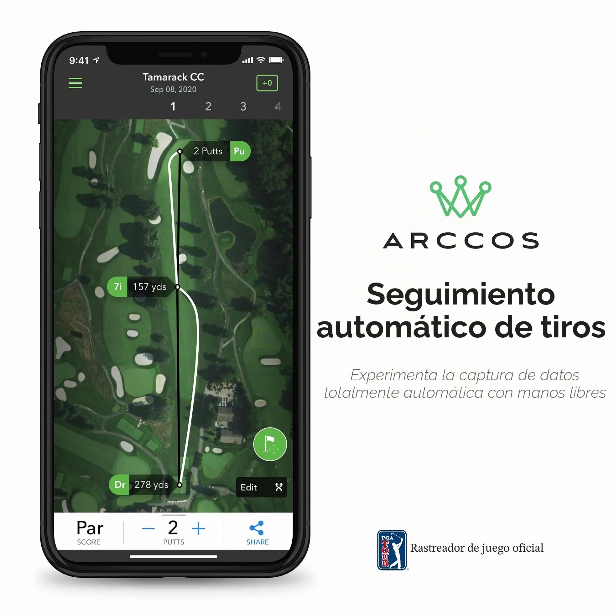 Arccos Smart Sensors: Sistema de Seguimiento de Juegos de Golf con IA, Telémetro GPS y Distancias Inteligentes