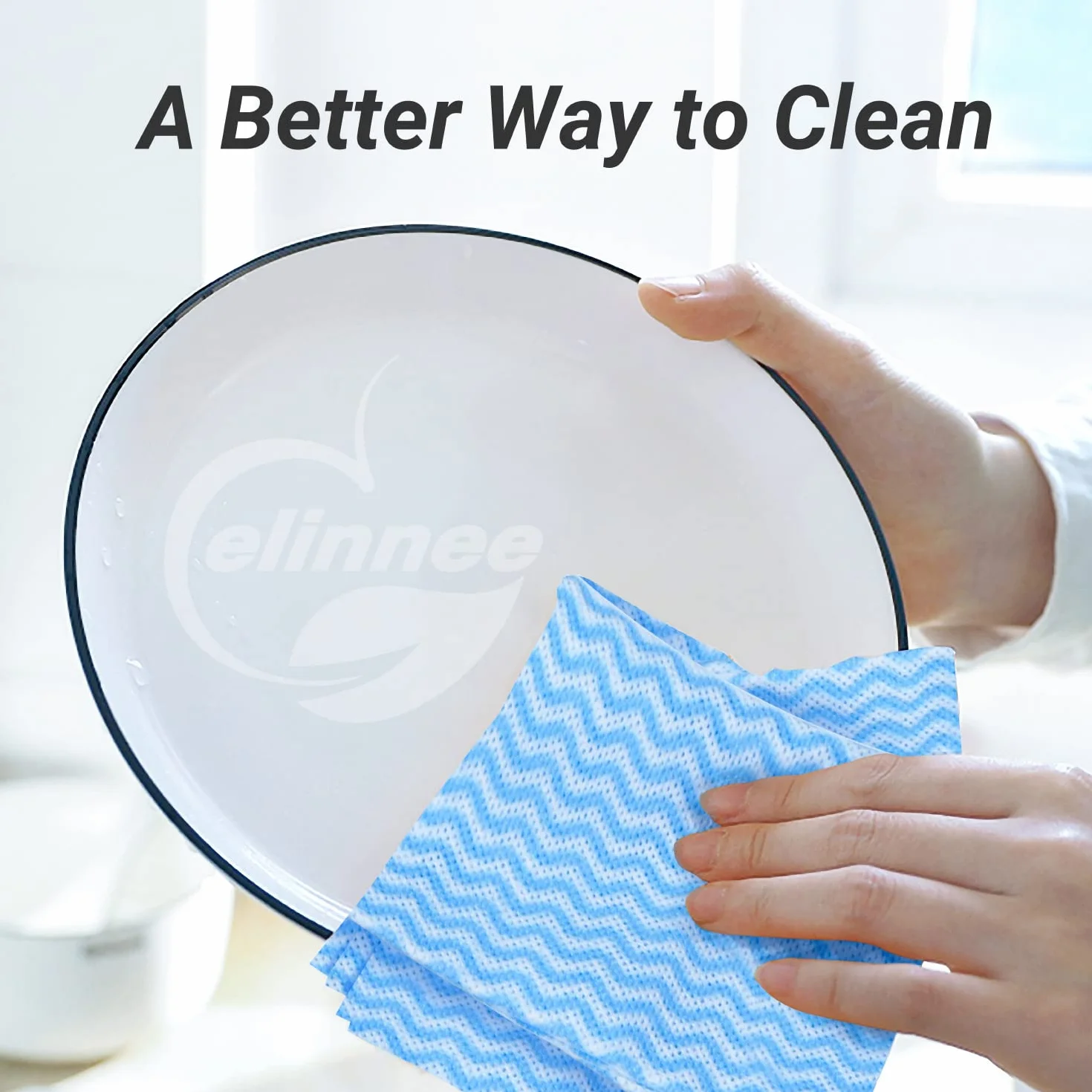 Paños de Limpieza Multiusos Reutilizables y Gruesos, Toallas de Limpieza Desechables, Toallas de Cocina, paños de Cocina, paños de Cocina, paños de Mano, 25 Unidades, 14.2 x 15.7 Pulgadas
