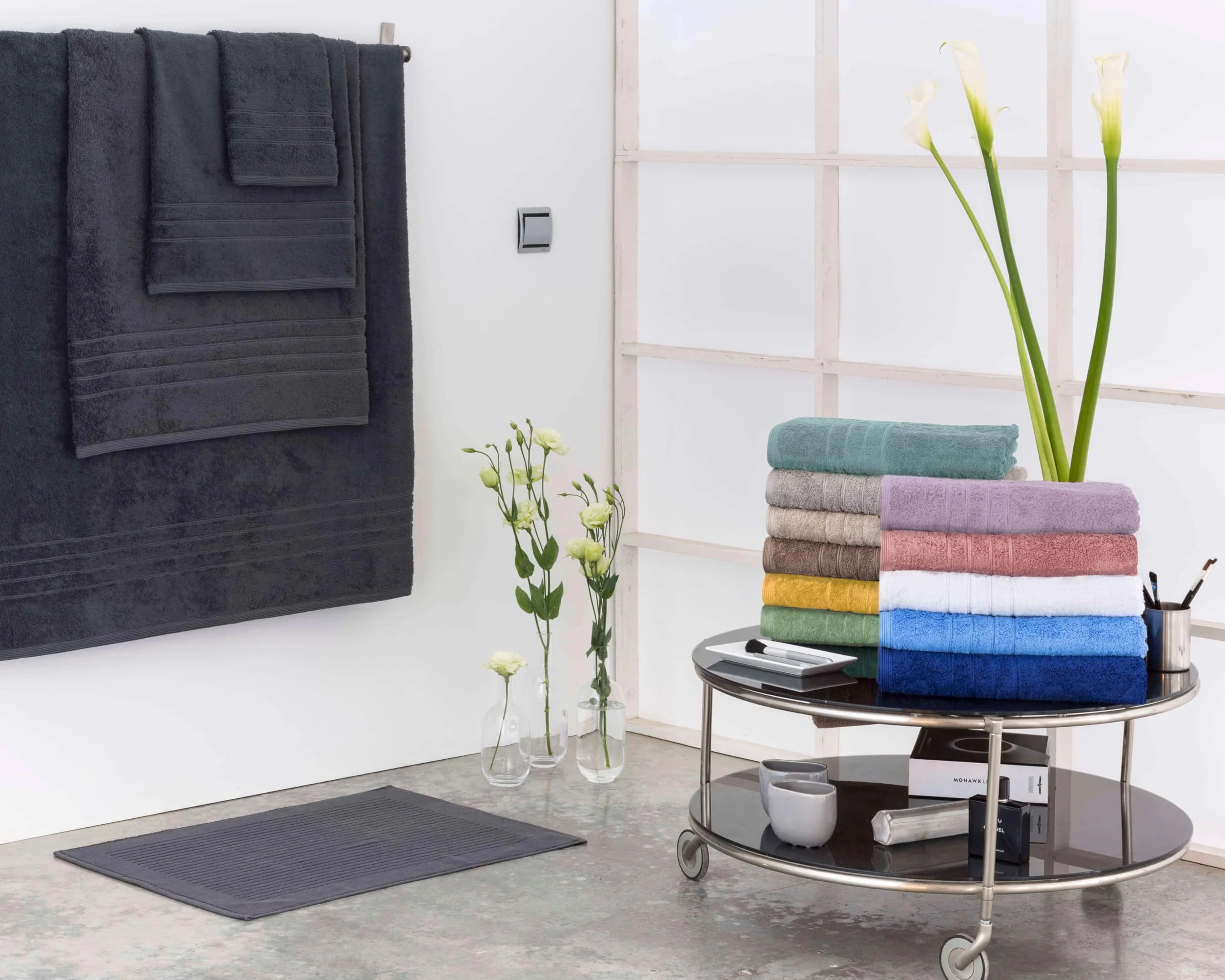 ABECE CASA Toalla Omega 700 g/m² Algodón Egipcio – Extra Suave y Muy Absorbente- Lavabo 50x100 cm, Turmalina