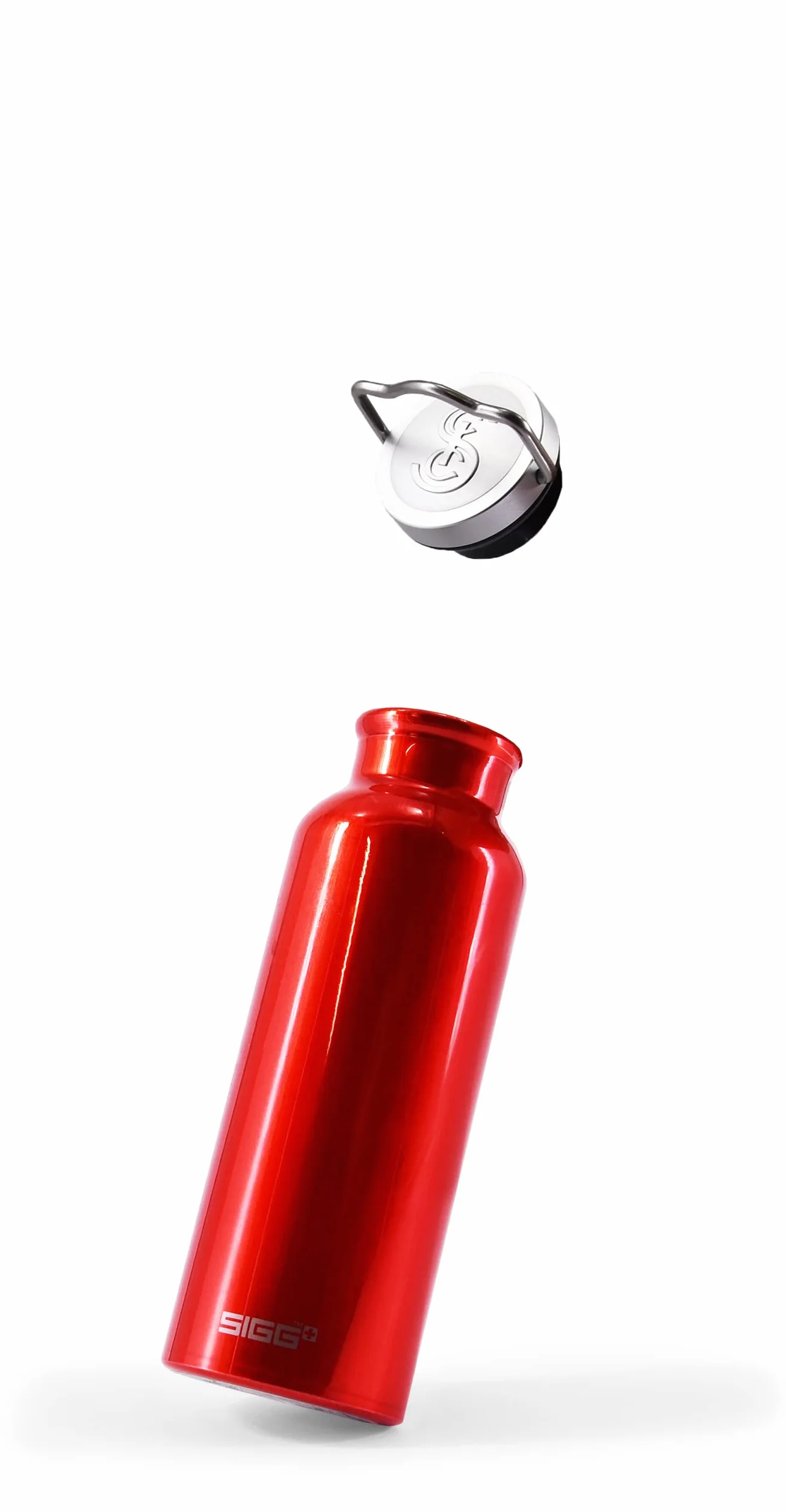 Sigg Original Top Tapón roscado de aluminio para botellas (One Size), pieza de recambio para la botella original, tapón hermético con asa
