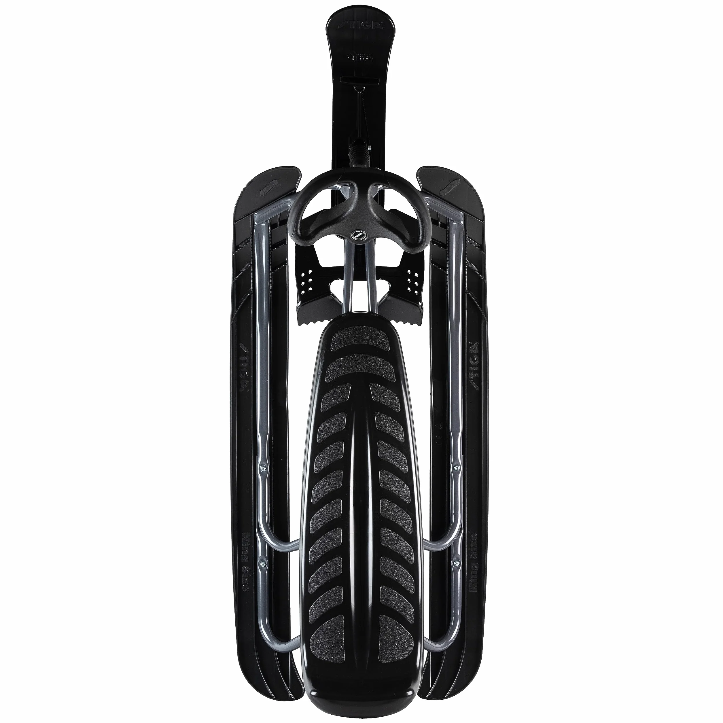 STIGA Snowracer King Size GT Trineo con Frenos y Volante para Niños y Adultos - Blanco/Negro