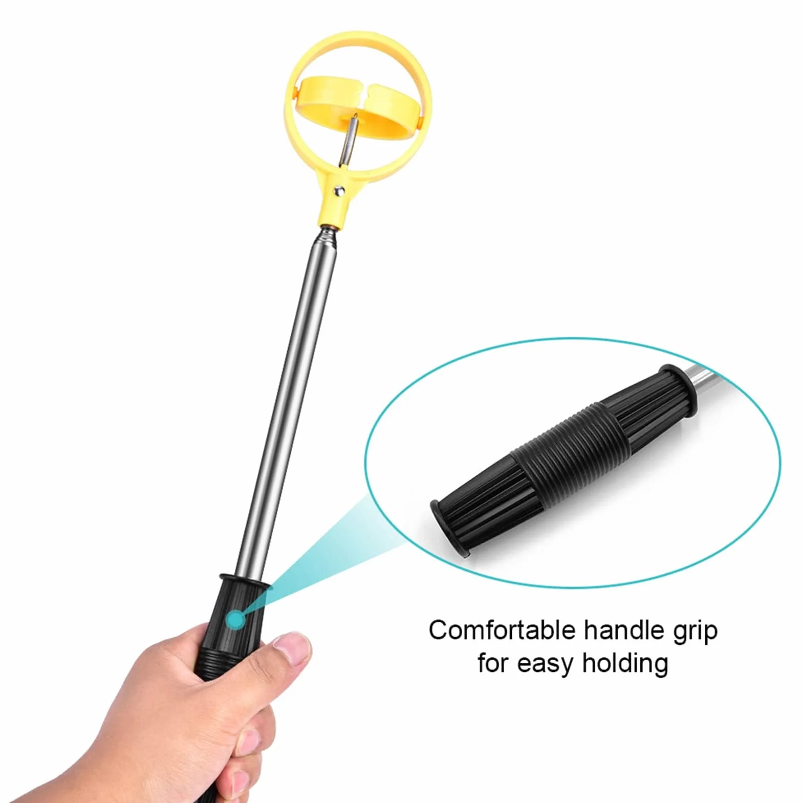 Cocoarm Pelota de golf Retriever, acero inoxidable, telescópica, pala de golf. Pala de recogida para putter, accesorios de golf, regalos para golfistas, 39-215 cm