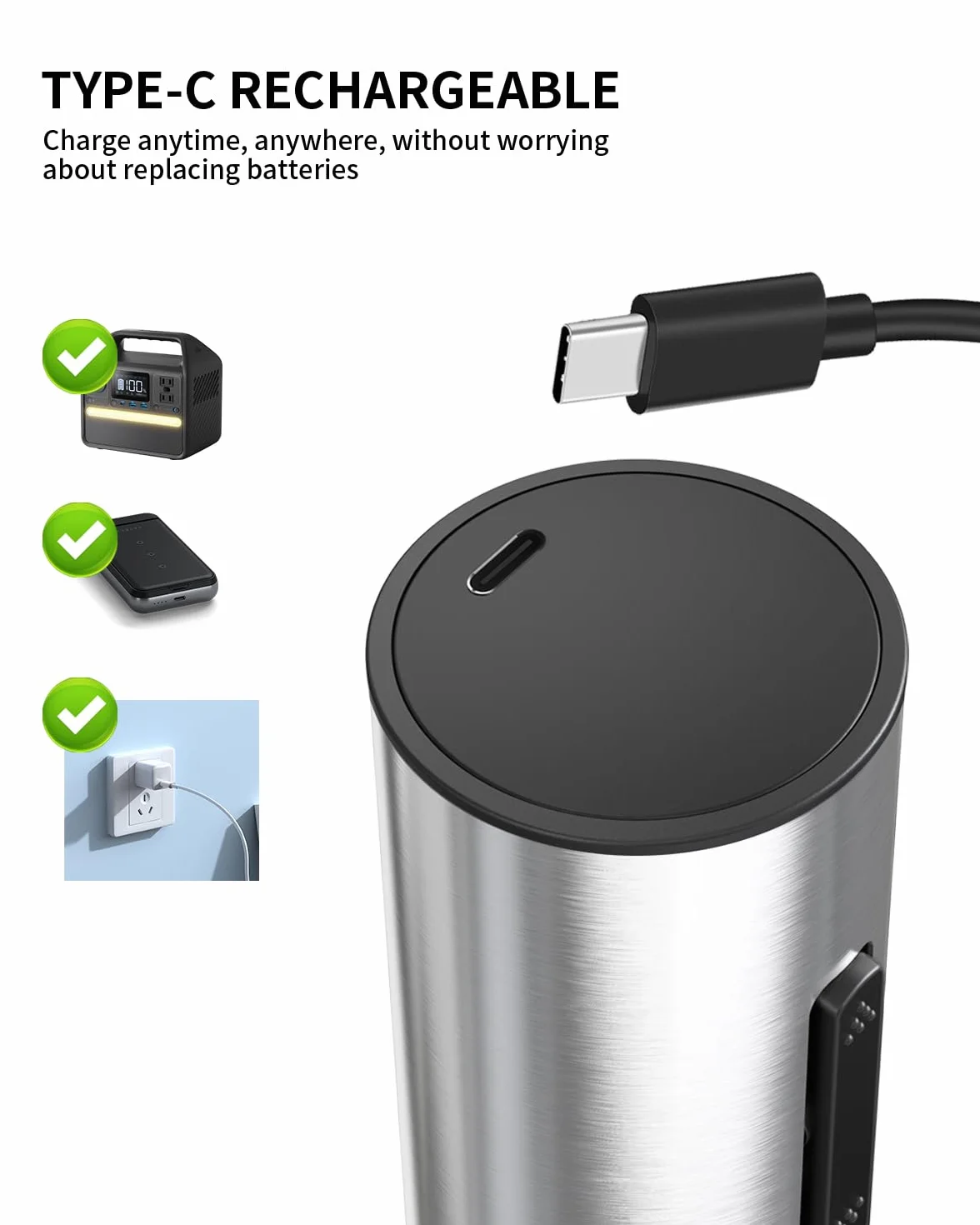 CIRCLE JOY Juego de Abrebotellas Eléctrico 6 en 1 con Sacacorchos recargable y aireador de vino, Tapón de vacío, cortador de papel de aluminio, Sacacorchos Automático para fiestas en el bar de casa