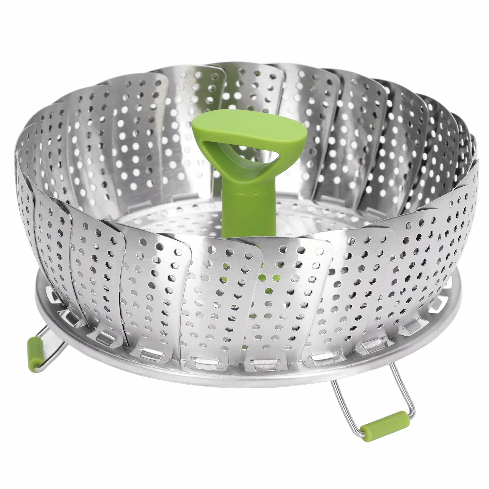 Cesta de Vapor Rejilla de Vapor Plegable Multifunción Accesorio de Utensilios de Cocina de Vapor Retráctil de Acero Inoxidable para Cocinar Al Vapor Verduras Bollos Mariscos(Small)
