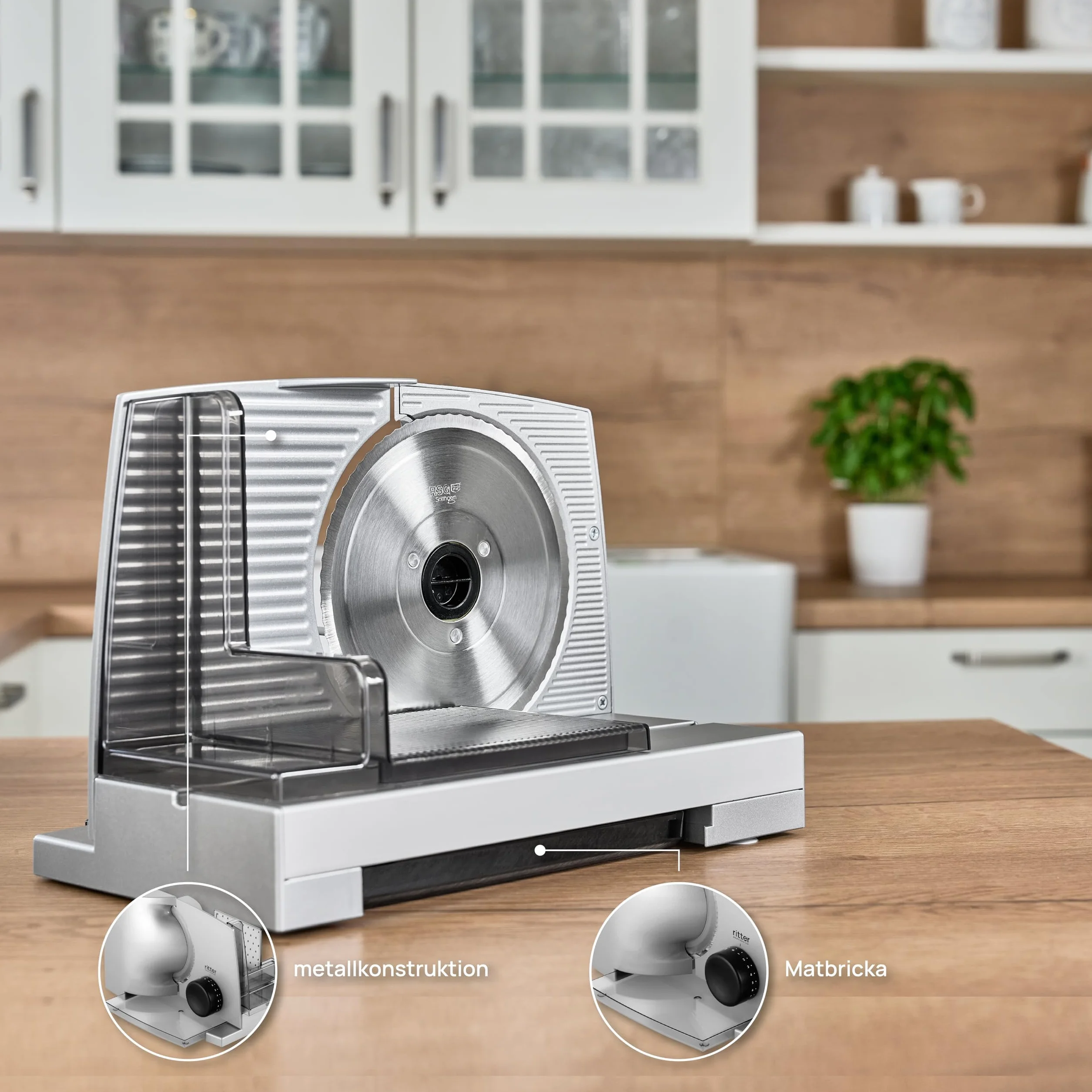 ritter compact 1 Cortadora de Alimentos Eléctrica y Rebanadora de Pan de Metal