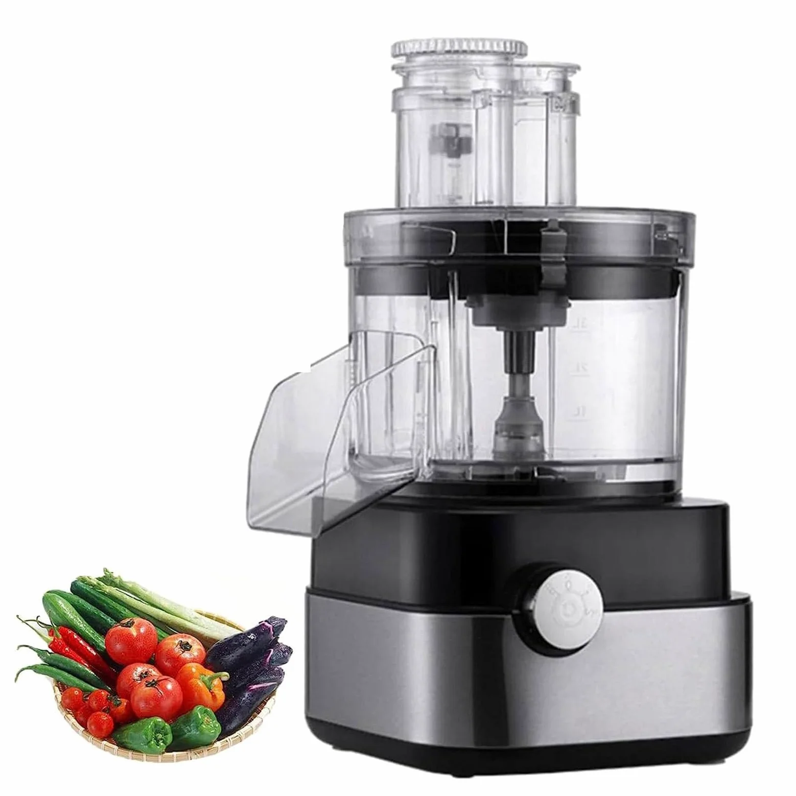 Extractor de Zumos y Verduras - Licuadora Prensado en Frio para Frutas y Verduras Enteras - Juicer de Acero Inoxidable,220V