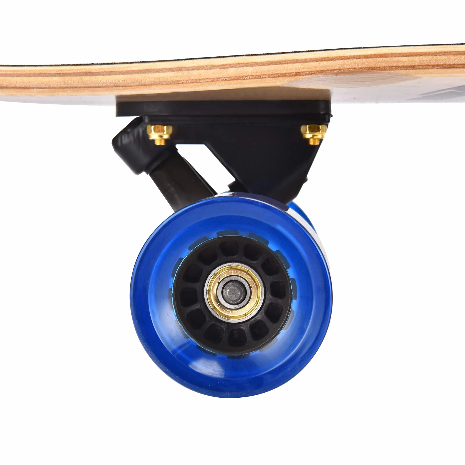 Monopatín Longboard Completo 42 Pulgadas Arce Artesanal Crucero Tallado Estilo Libre Cuesta Abajo