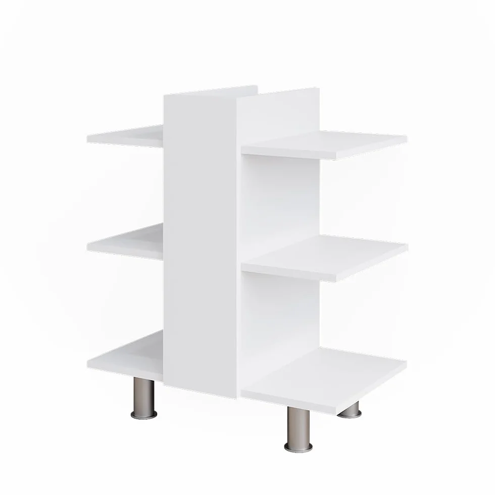 Vicco Mueble bajo Lavabo Fynn, Blanco, 60 x 70 cm | con 6 estantes, montaje en pared para almacenamiento de artículos de baño