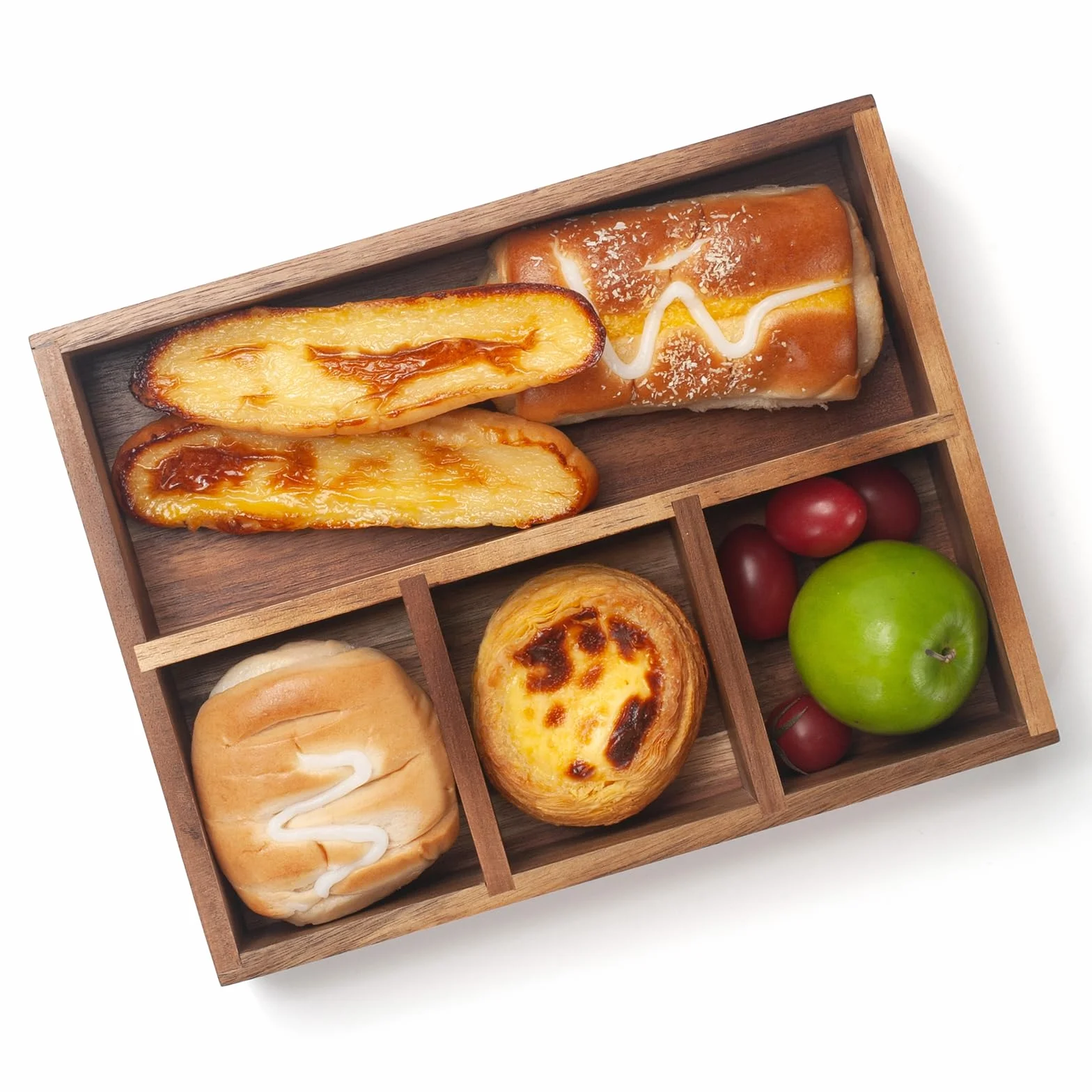 XIMISISE Soporte para bolsas de té, organizador de almacenamiento de bolsas de té de madera de acacia, cesta de dulces de té, organizador de paquetes de azúcar, organizador de condimentos de estación
