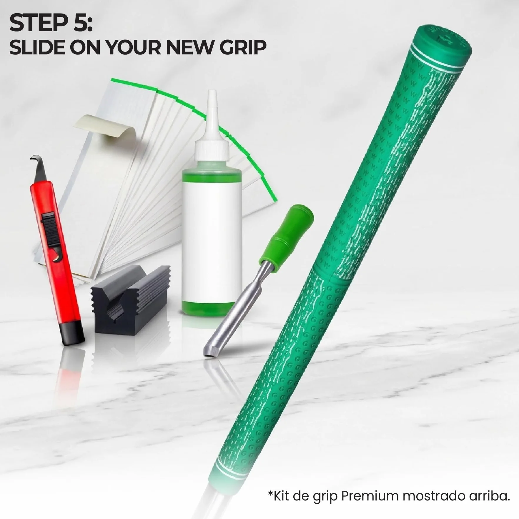Wedge Guys Kit de Golf Accesorios para Regripado de Palos - Cinta y Disolvente