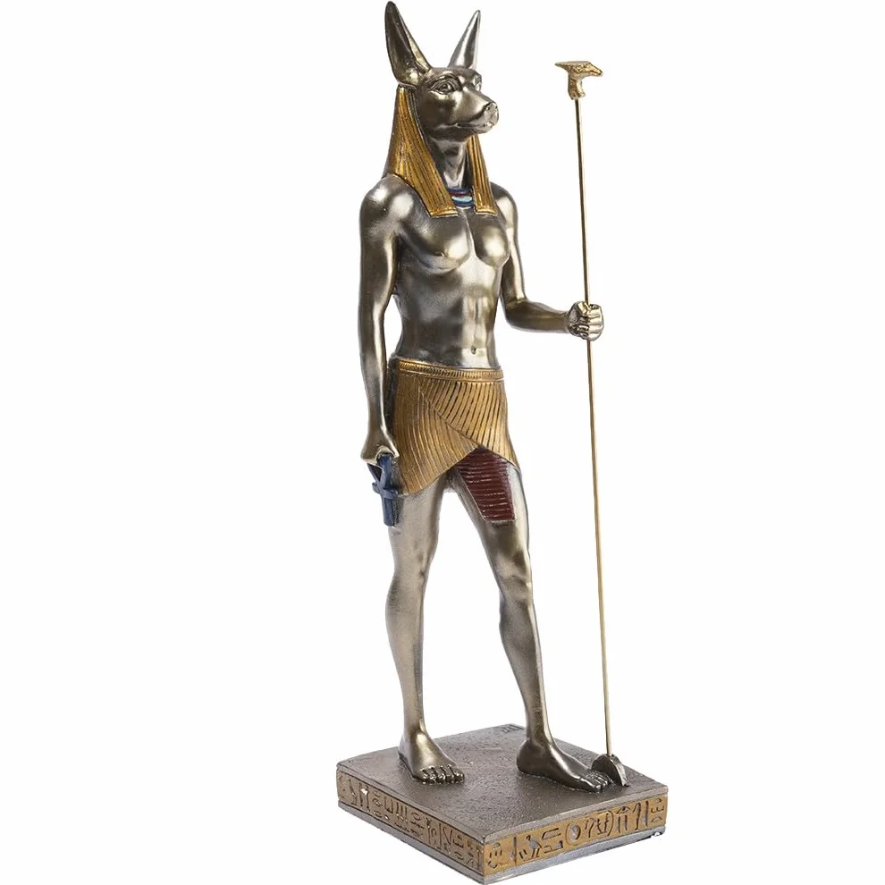 Egipska Statuetka Dekoracyjna Anubis