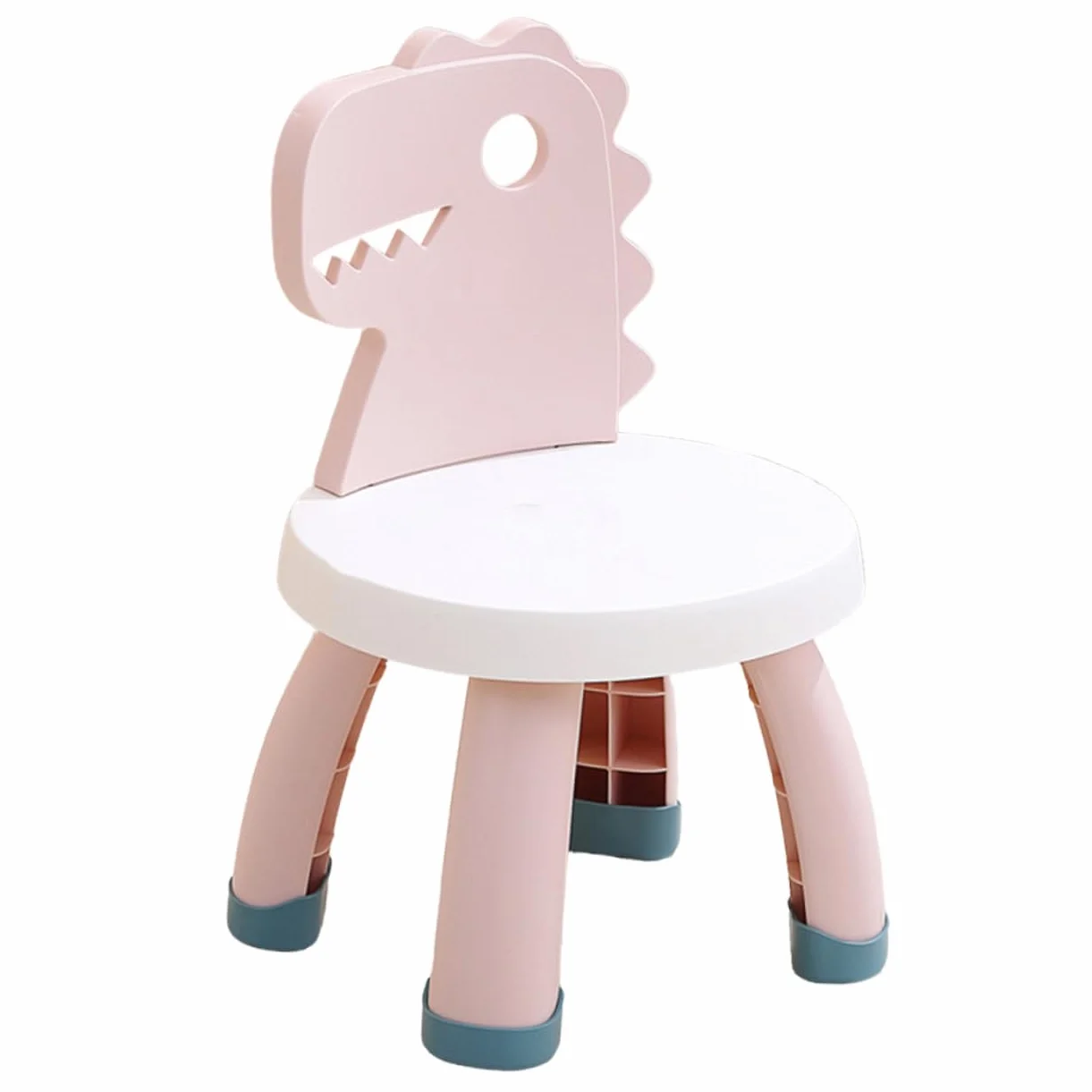 Silla Infantil Respaldo Anticaídas, Taburete para Niños Pequeños, Diseño de Dinosaurio, PP y PVC para Asiento Infantil