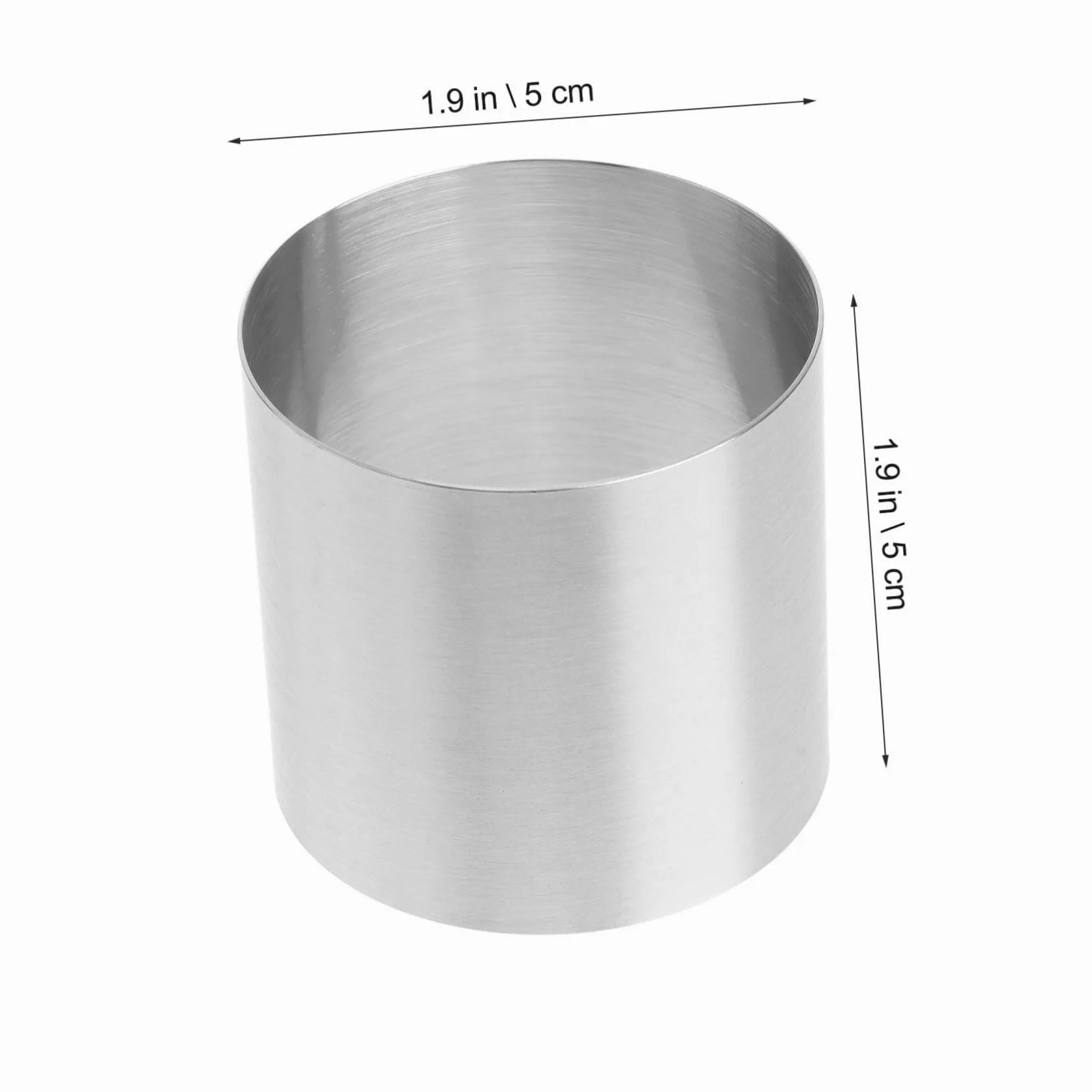 8 Piezas de Moldes Redondos de Acero Inoxidable para Mini Tartas y Pasteles de Mousse, Reutilizables y Fáciles de Desmoldar, Ideales para Hornear Postres