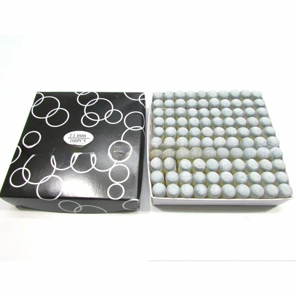 100 puntas de plástico para tacos de billar diseñadas para ejes de taco de 9 mm a 13 mm de diámetro, garantiza una adherencia estable de la punta y consistencia de juego (caja negra de 13 mm)