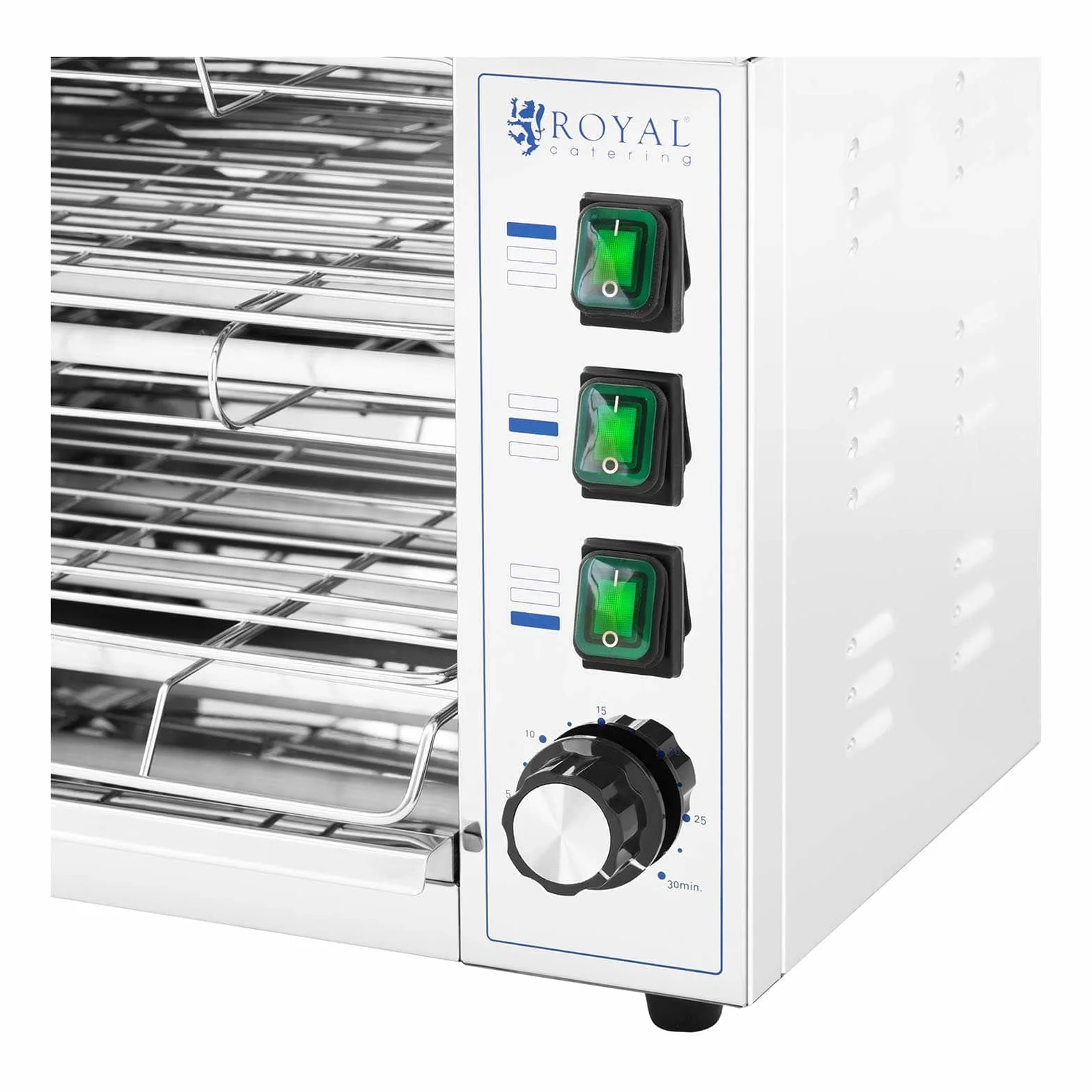 Royal Catering Horno Salamandra para Hostelería Tostador RCPES-340 (Potencia: 3150 W, Inserto de 35 x 22, Acero inoxidable)