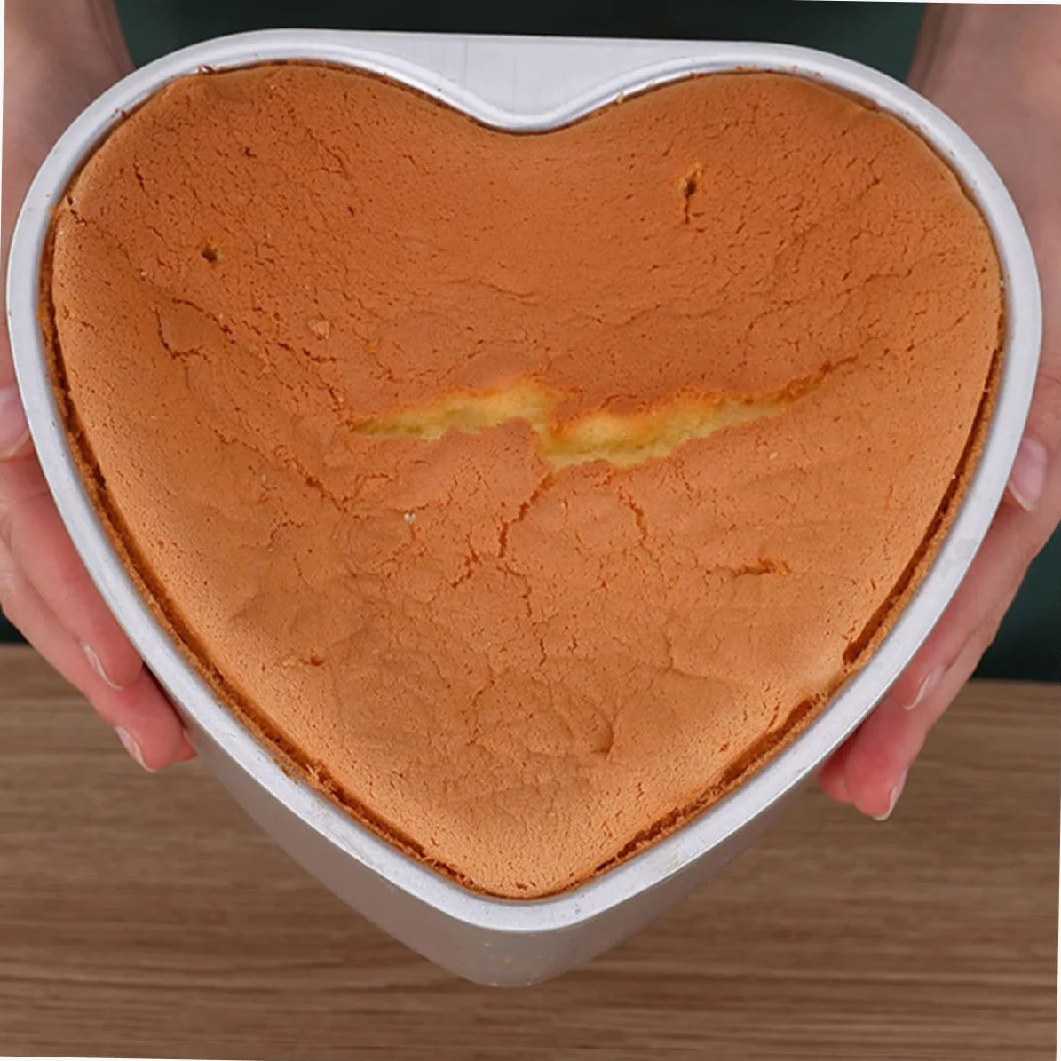 GLEAVI 2 Moldes para Tartas en Aleación de Aluminio y Reutilizables y Fáciles de Desmoldar Forma de Corazón Ideales para Hornear en Casa y Principiantes Principiantes