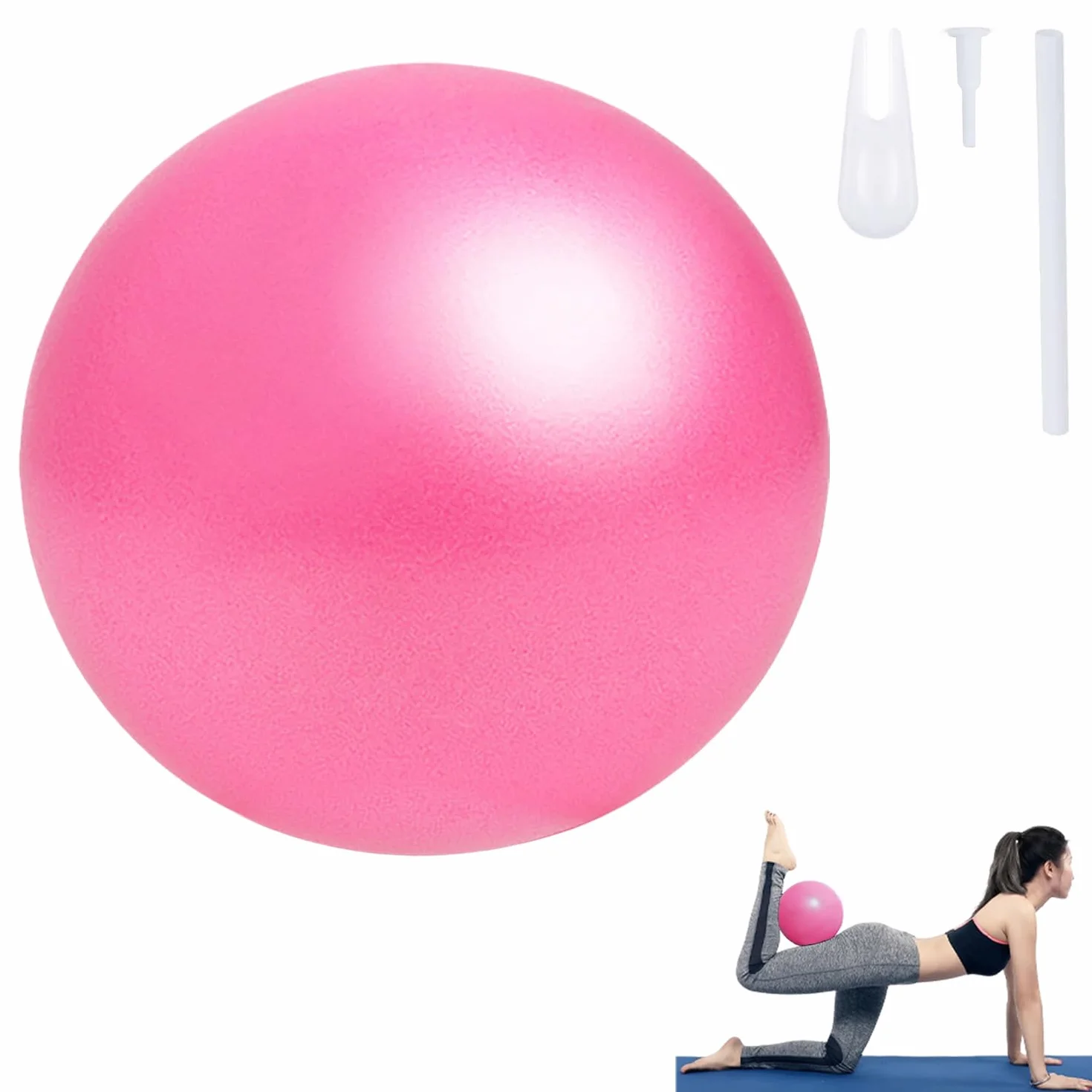 Pelota de Yoga 25 cm Mini Pelota de Pilates Ejercicio Pequeña para Abdominales Hombros Entrenamiento Equilibrio