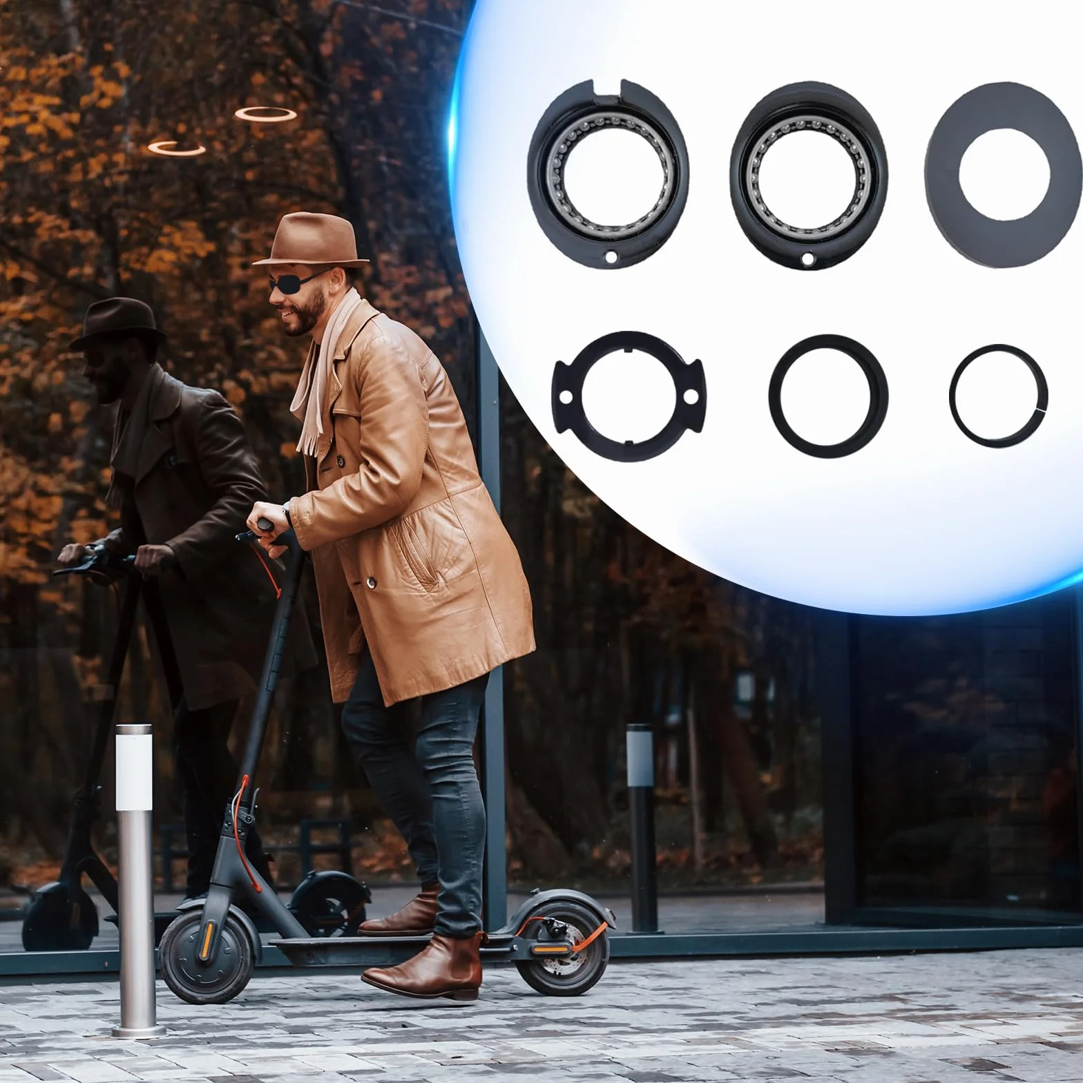 Cojinetes de dirección para patinete eléctrico M365/Pro/Pro2, 8 piezas, repuestos de horquilla delantera con bolas