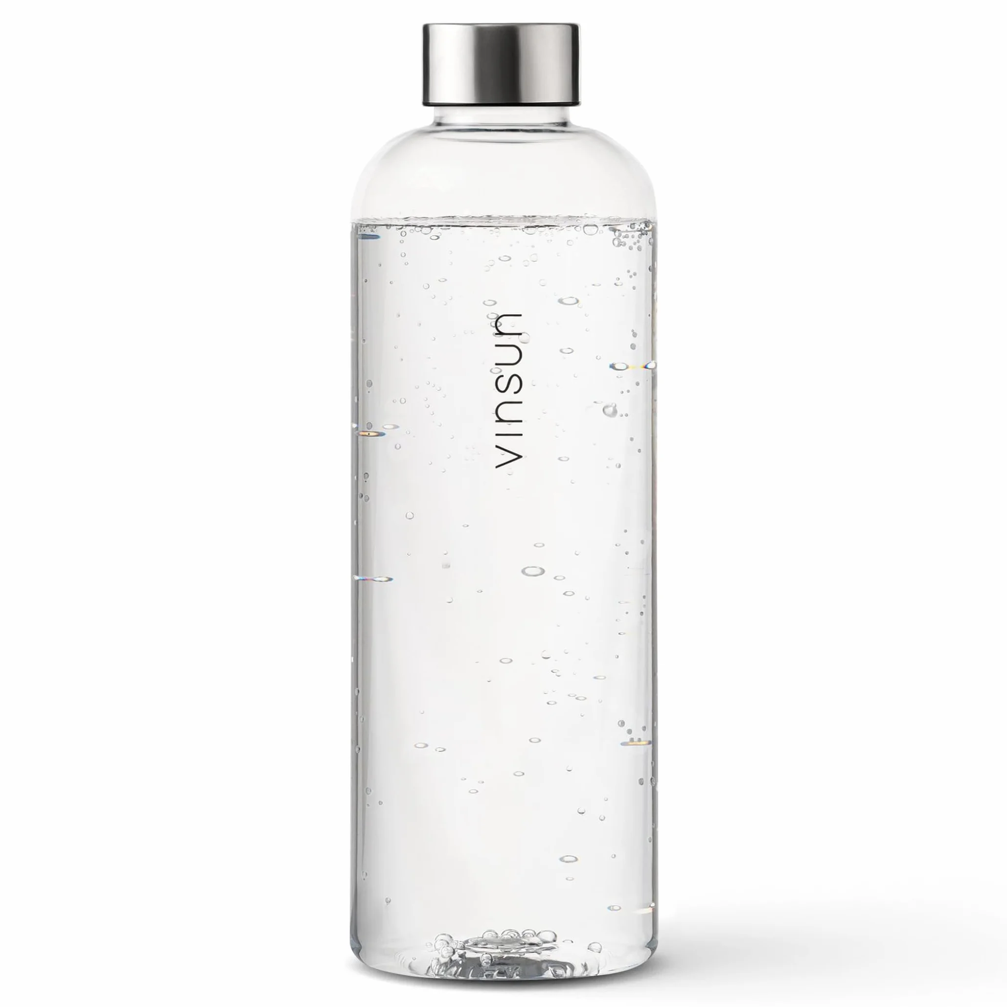 Vinsun Botella Agua 1,5L Transparente sin BPA Tritan Reutilizable a Prueba de Fugas Cantimplora ligera