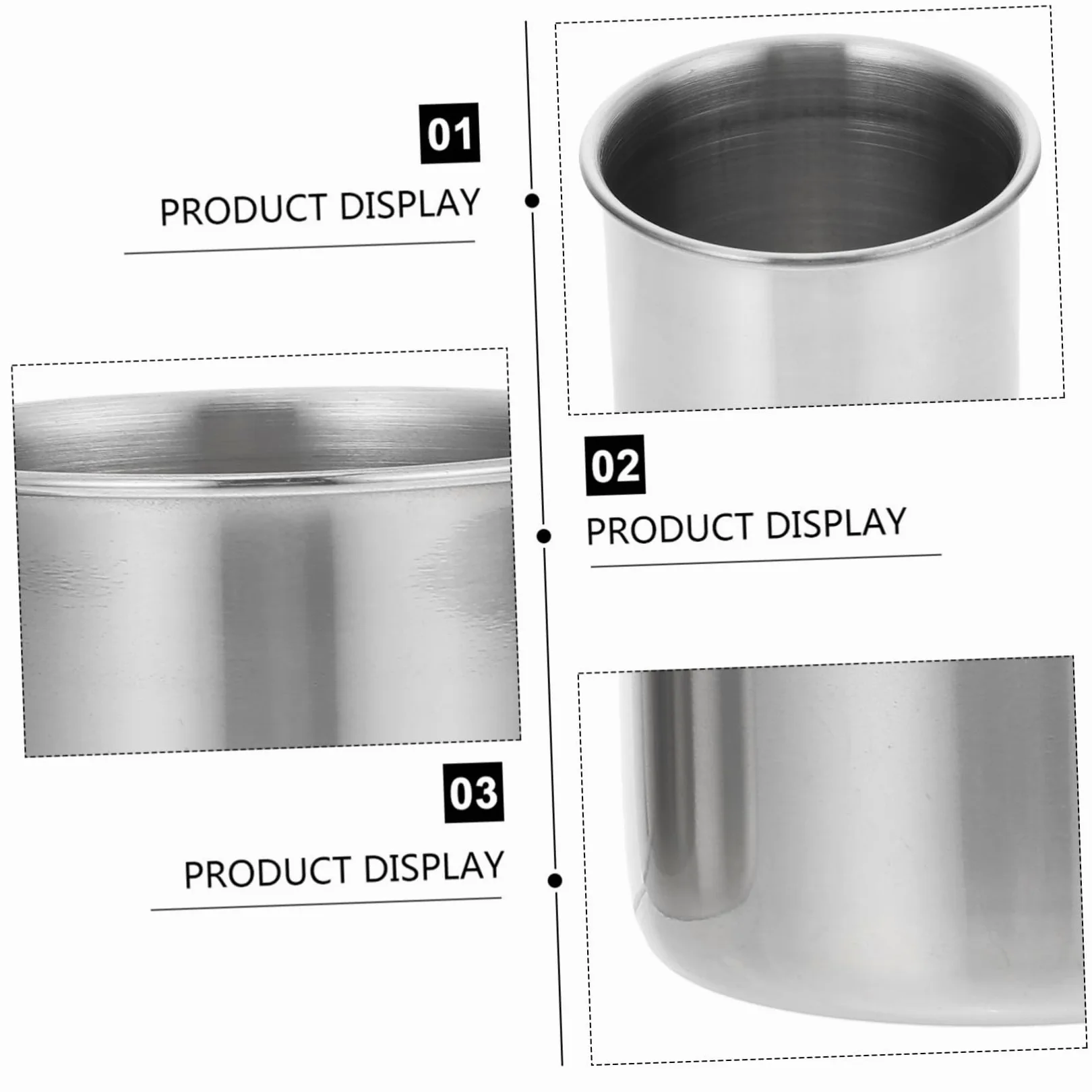COLLBATH 6 Piezas Vasos Medidores de Inoxidable sin Resistentes al Reutilizables para Medicina y Muestras