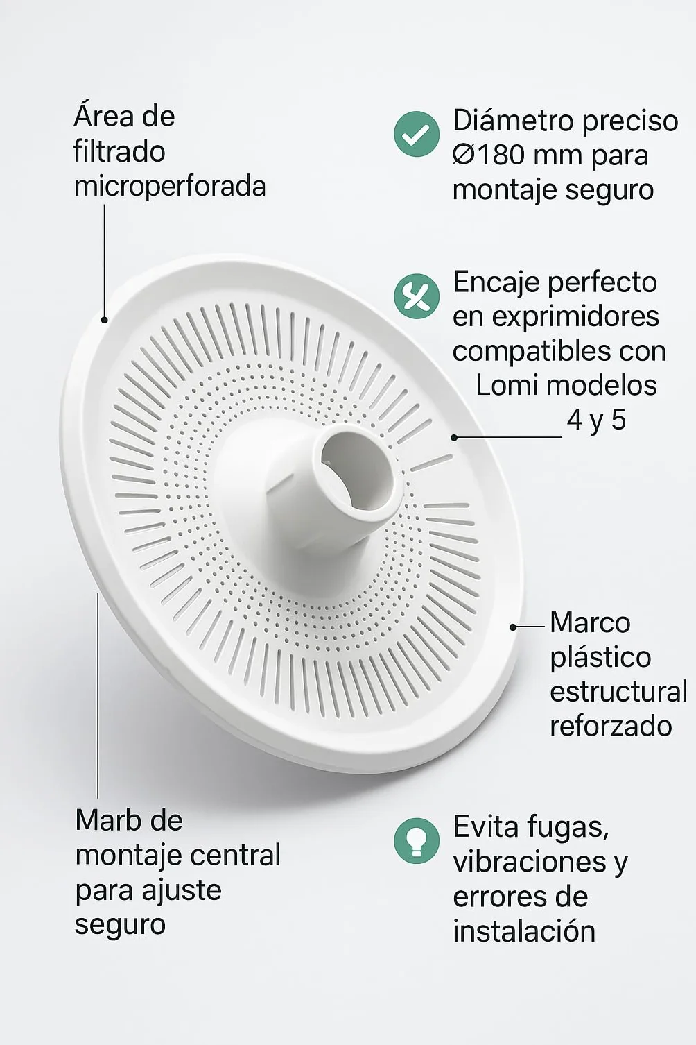 Lomi - Filtro Rejilla Exprimidor Lomi 180mm - 202041