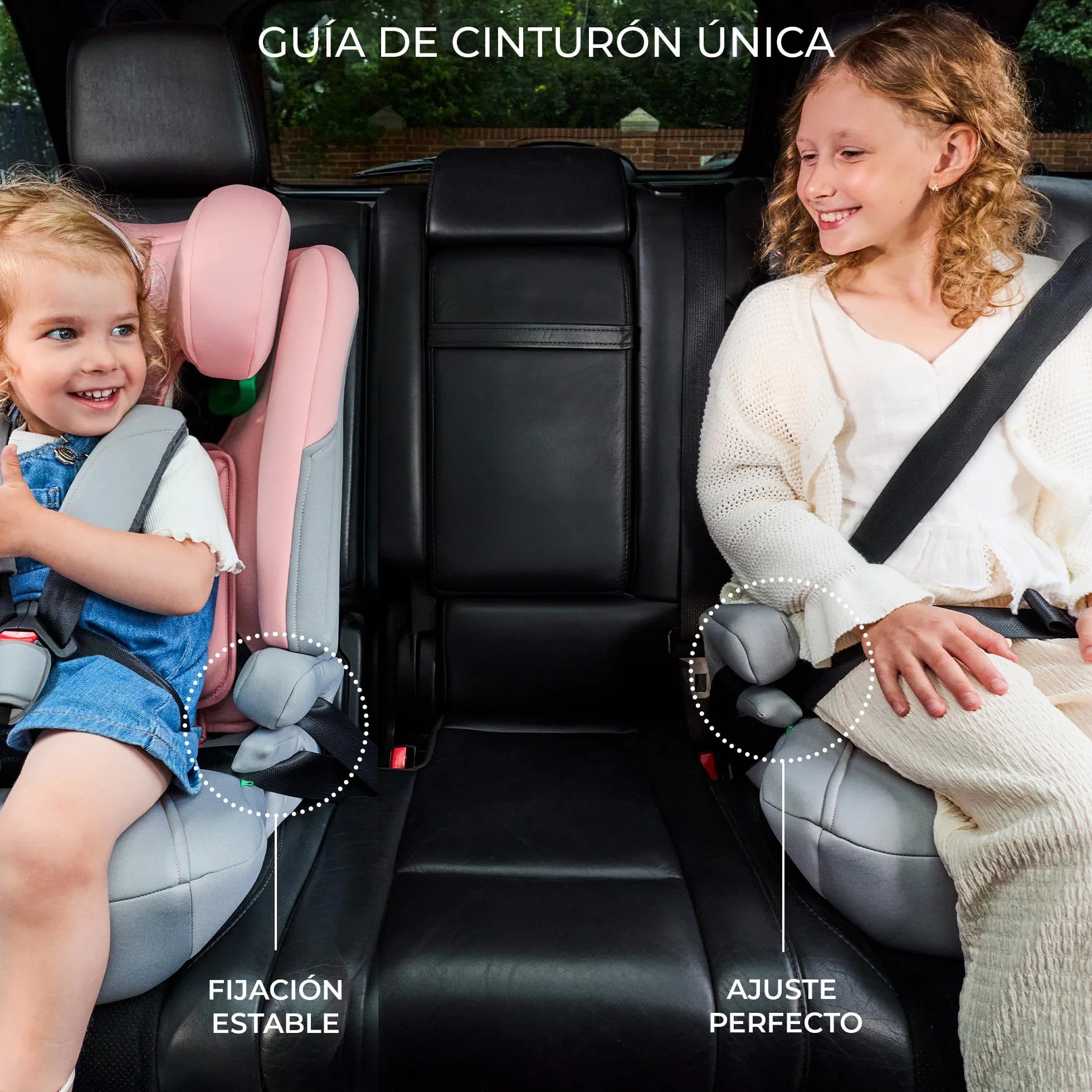 Kinderkraft I-COMFY Silla de coche ajustable 76-150 cm Respaldo ajustable Cinturón de seguridad 5 puntos Negro