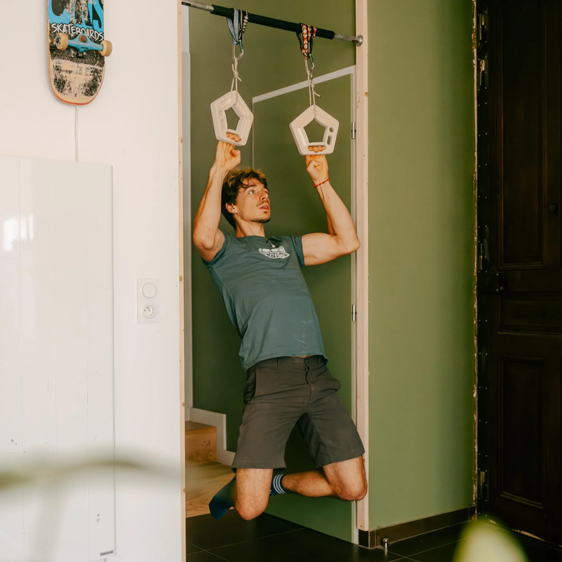 YY Vertical Penta Multipresa de Madera Hangboard Ligero Portátil para Escalada y Entrenamiento Funcional