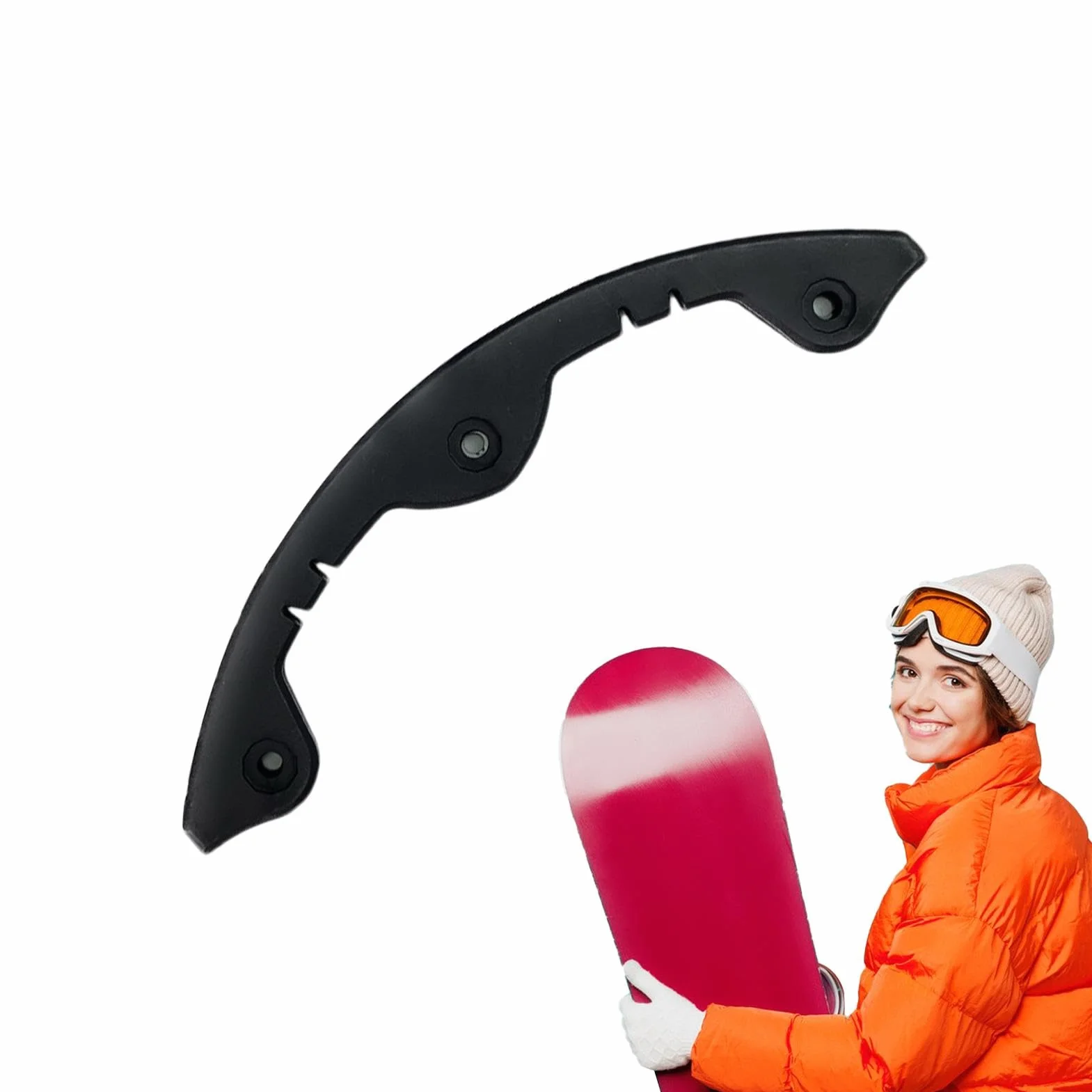 Barra de protección para tabla de snowboard, tira anticolisión, protector de nariz para longboard