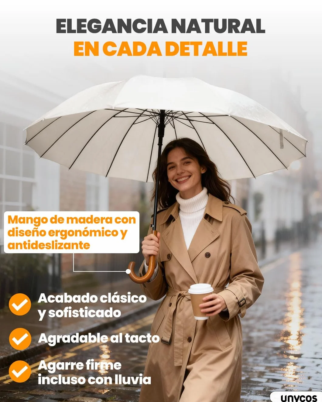 Paraguas Resistente al Viento Automático Impermeable para 2 Personas