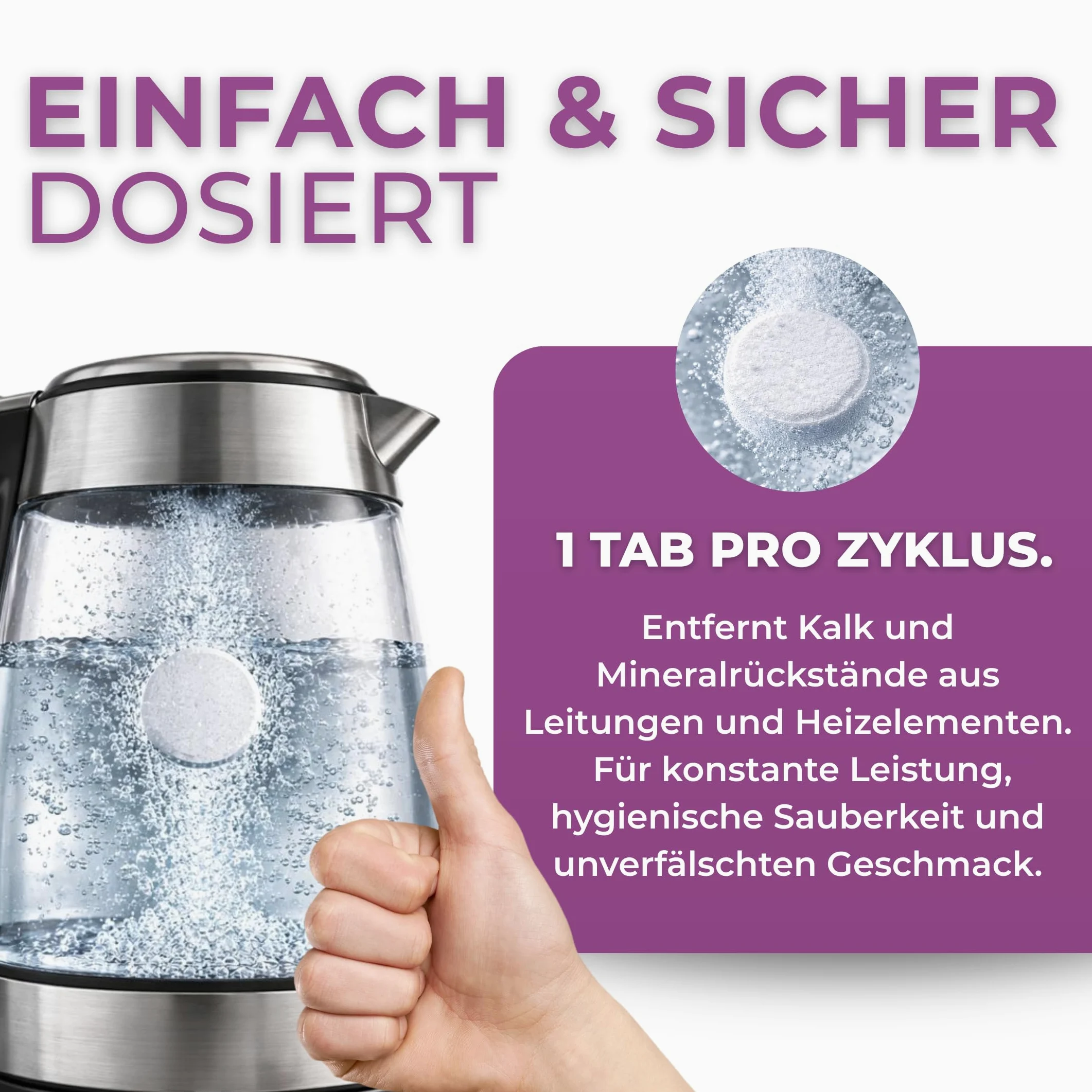 90 pastillas descalcificadoras para cafeteras automáticas – Pastillas descalcificadoras para cafeteras y hervidores de agua – Eficaz contra la cal, suave con la máquina