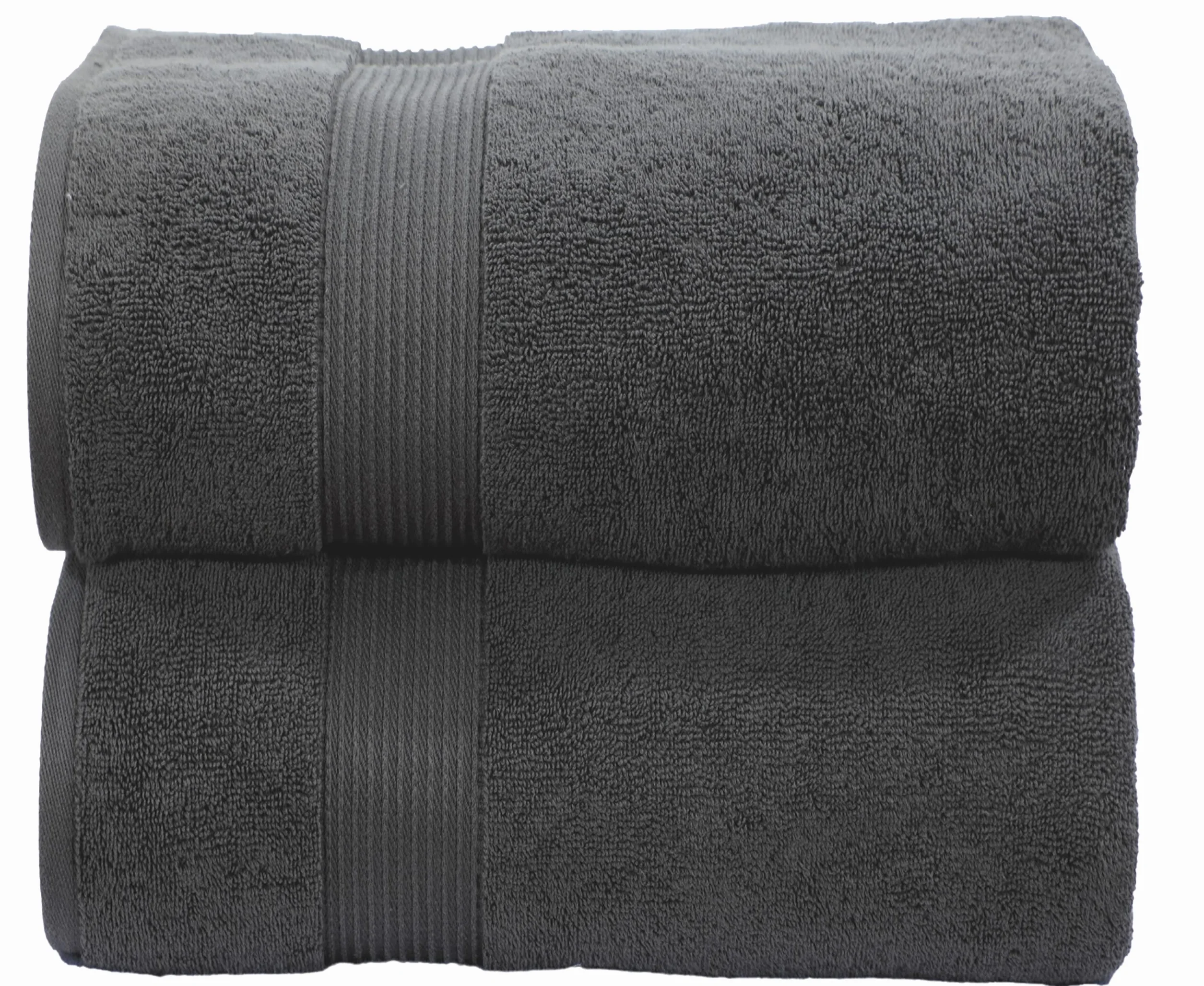 Juego de toallas de baño extragrandes (90x180 cm, paquete de 2) 100% algodón, súper suaves, de calidad de hotel, 600 g/m², hilado en anillo, absorbente, juego de toallas de baño de baño (gris)