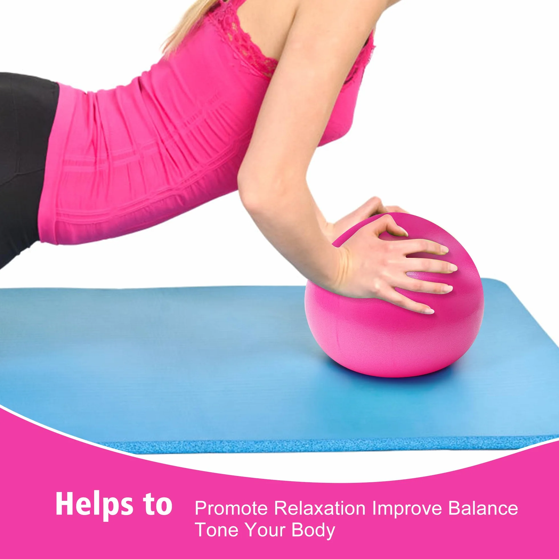 TRIXES Pelota de fortalecimiento Pilates, espuma PVC, yoga, entrenamiento, gimnasio