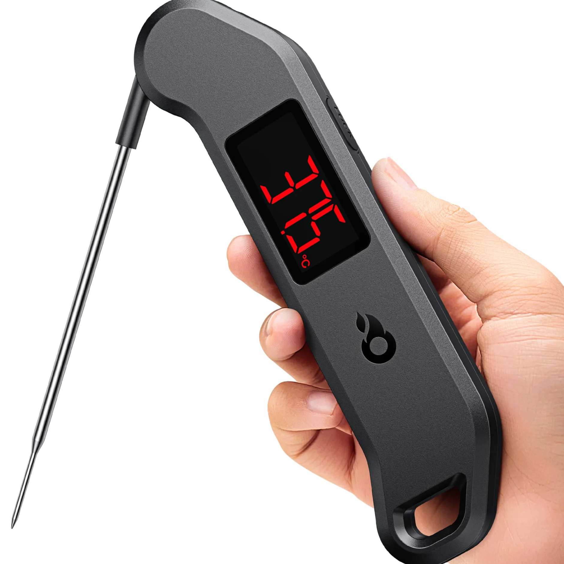 ThermoMaven F1 Stealth Termómetro de Cocina Digital para Carne, Lectura Instantánea en 1 s, Precisión Certificada NIST ±0,3 °C, Impermeable IP65, Pantalla LED Grande, Imán para BBQ, Horno y Plancha