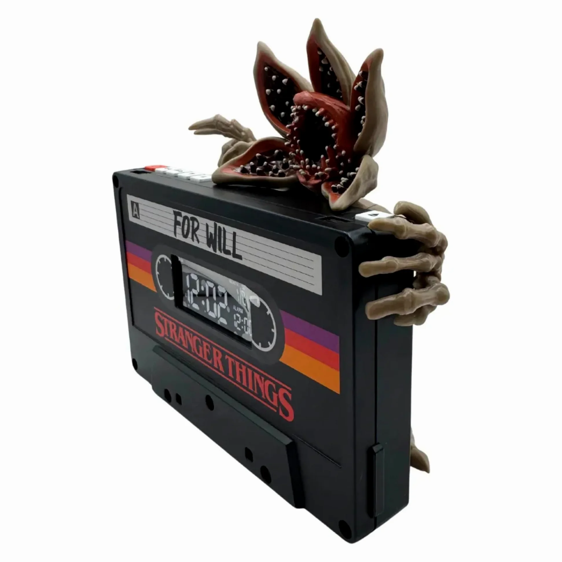Stranger Things Reloj Despertador Caja Lámpara Original Negro