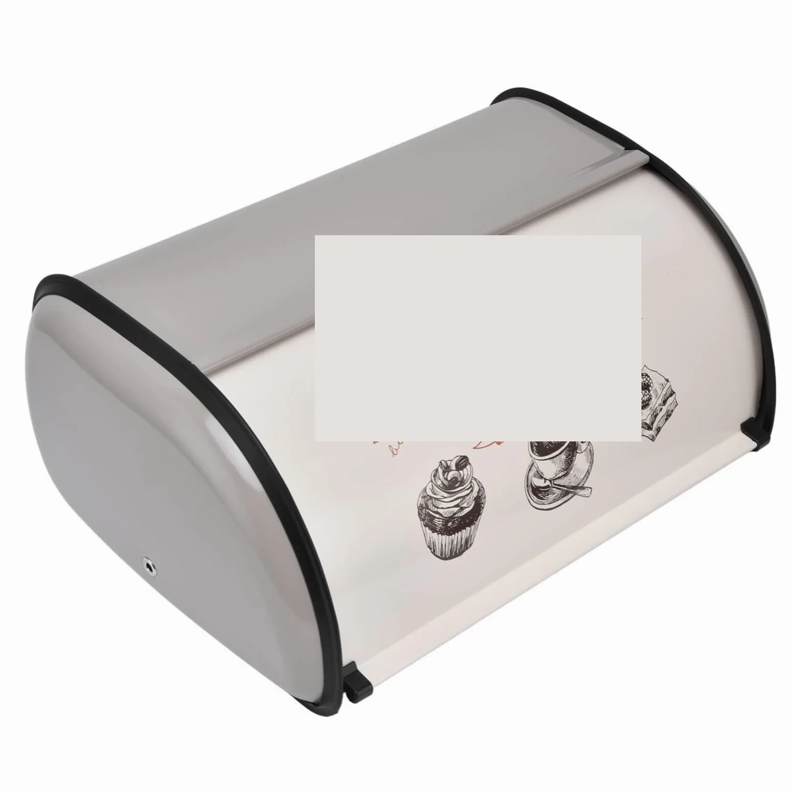 Caja De Pan Panera para Pan Contenedor De Pan De Gran Capacidad Contenedor De Pan De Metal Contenedor De Pan De Acero Inoxidable para Encimera De Cocina Caja Contenedor De Pan(G)