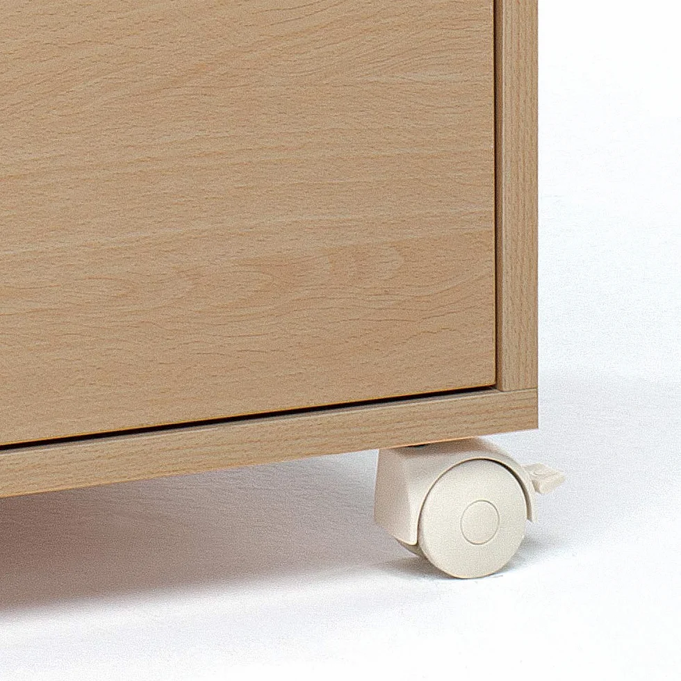 Foppapedretti 4 ruedas de nailon recambio para cunas y bañeras crema
